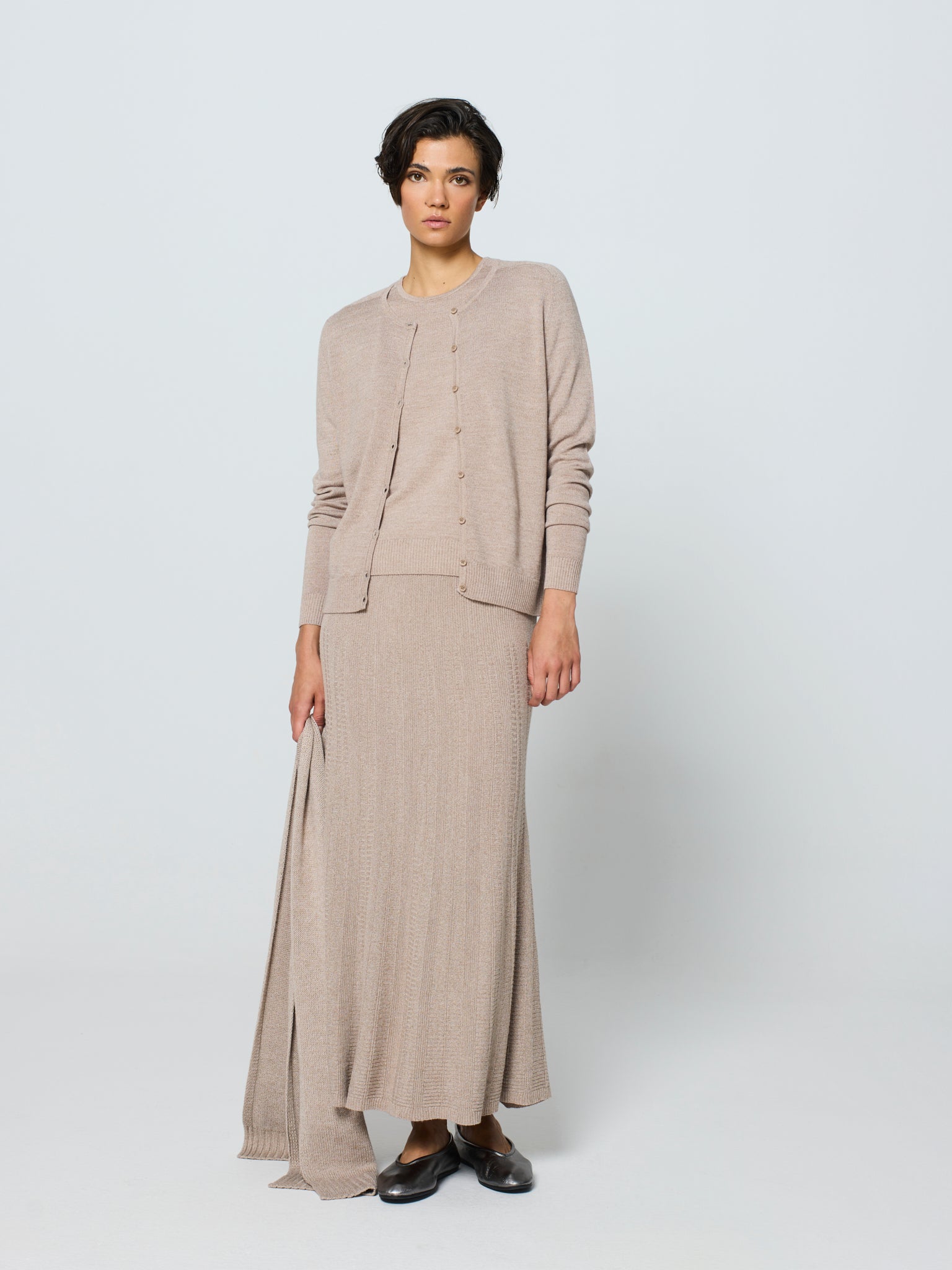 Twinset de cuello redondo