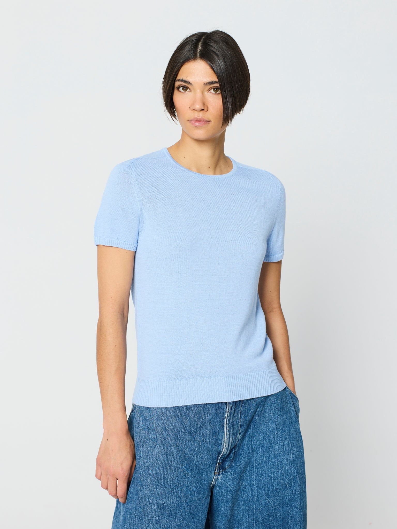 Twinset de cuello redondo