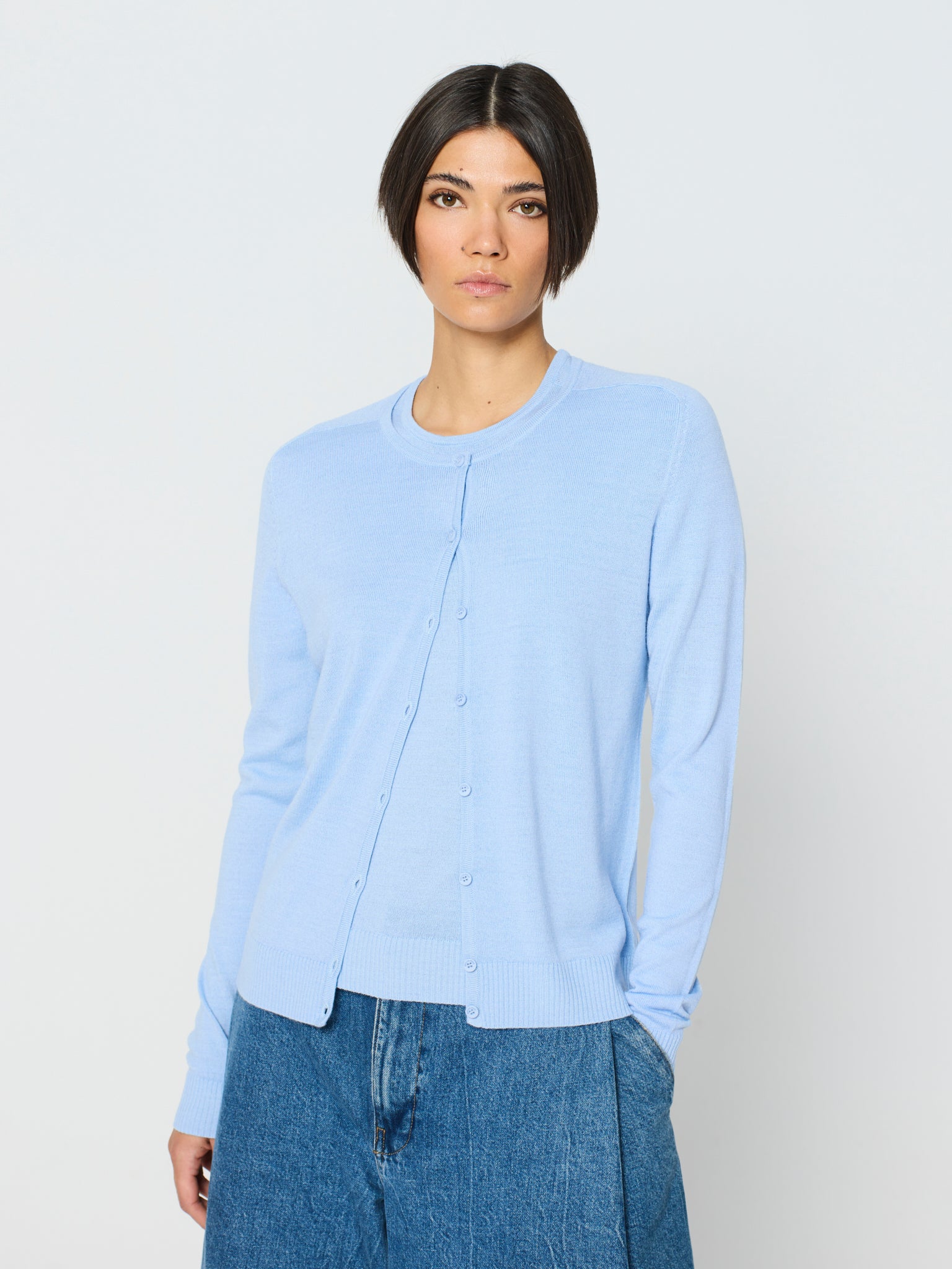 Twinset de cuello redondo