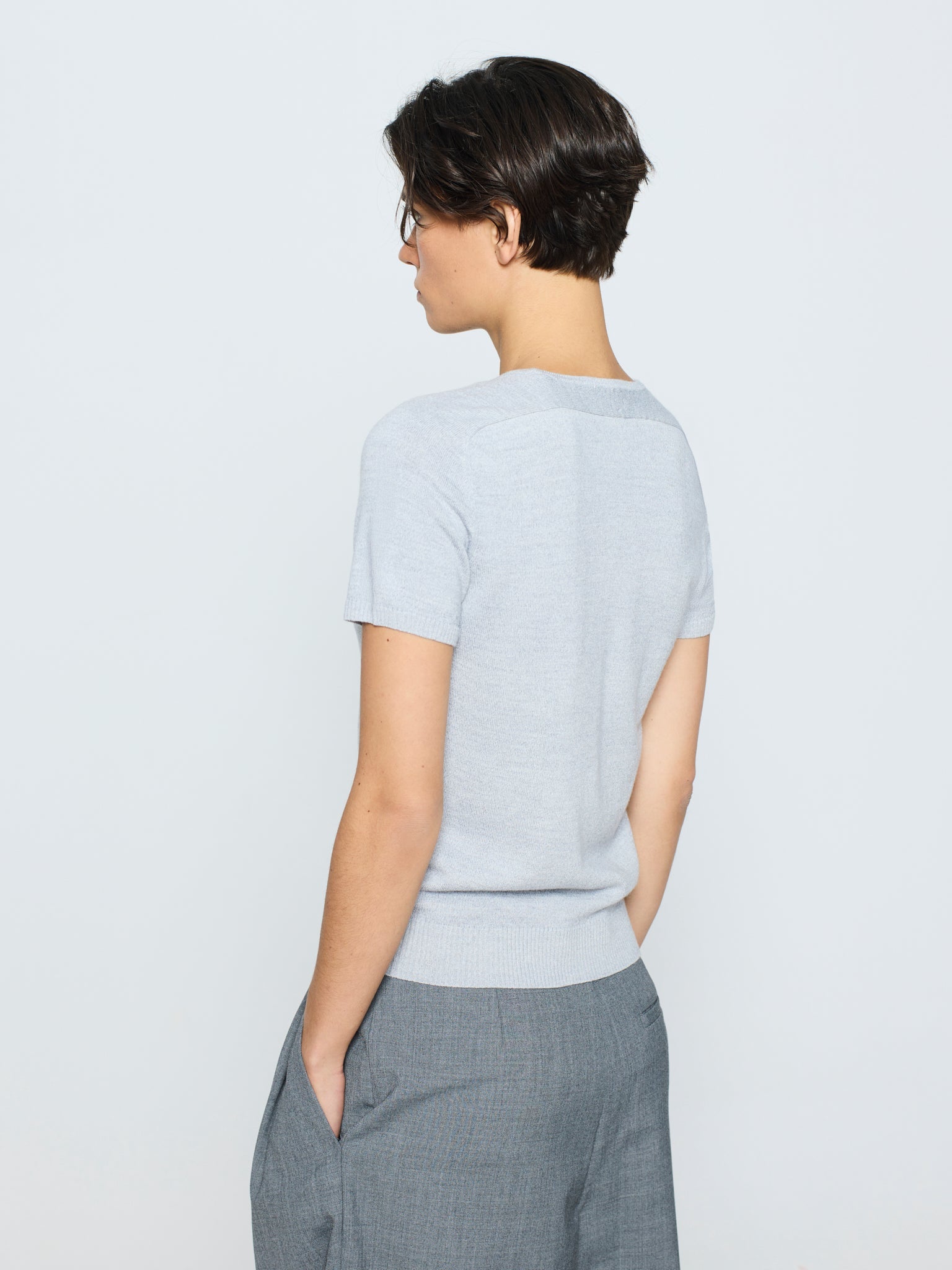 Twinset de cuello redondo