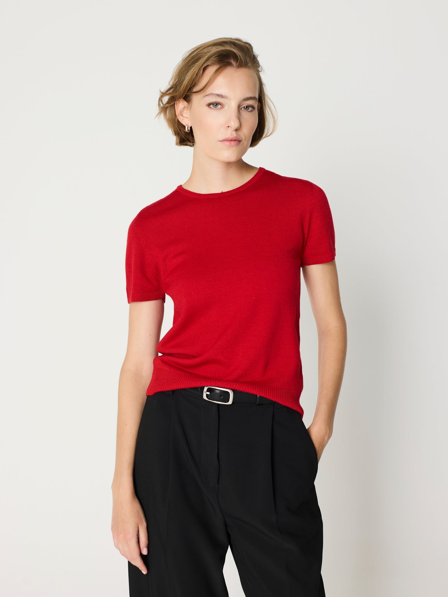 Twinset de cuello redondo