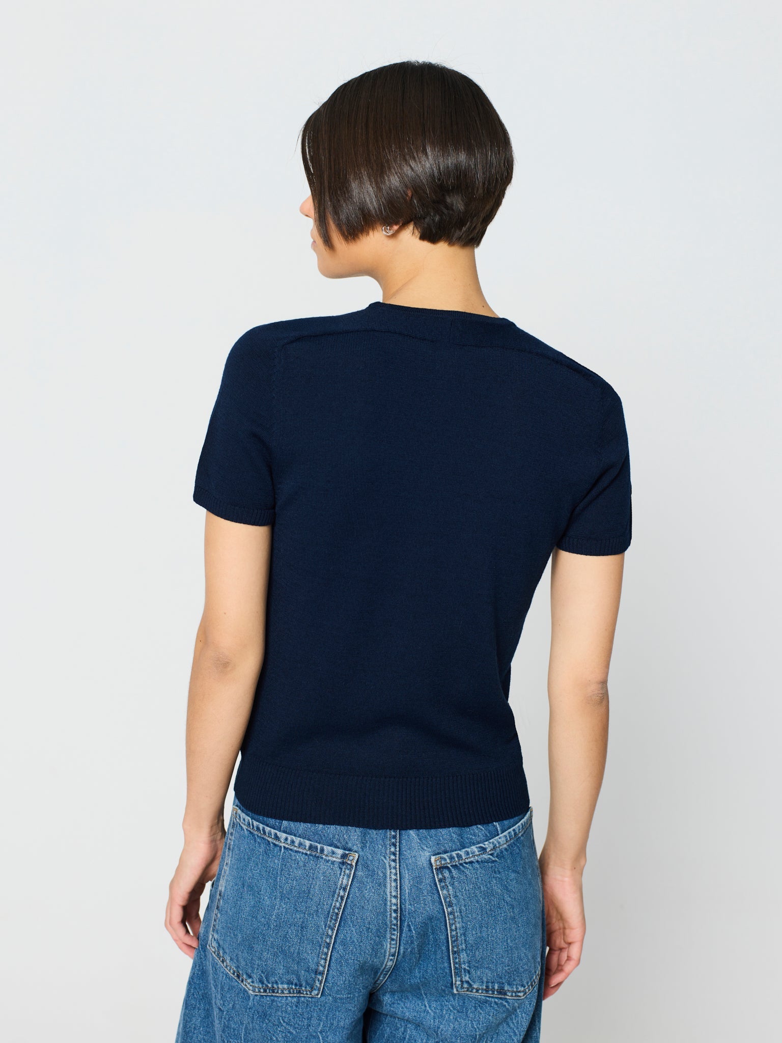 Twinset de cuello redondo