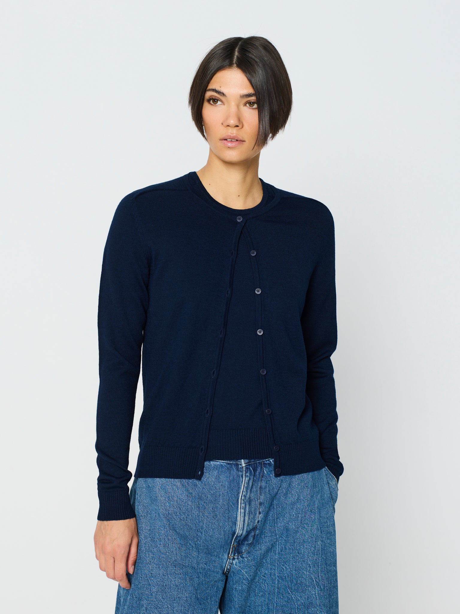 Twinset de cuello redondo