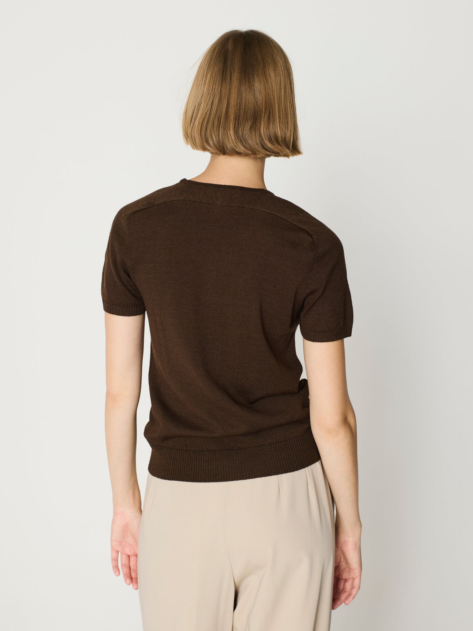 Twinset de cuello redondo