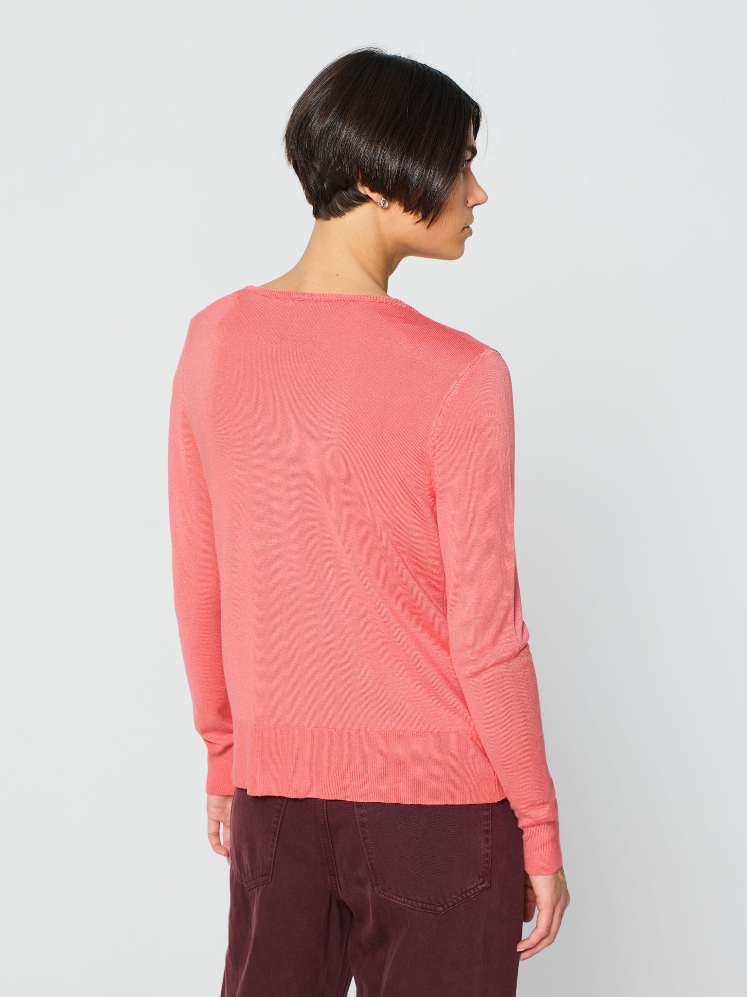 Twinset con canalé ancho en los bajos