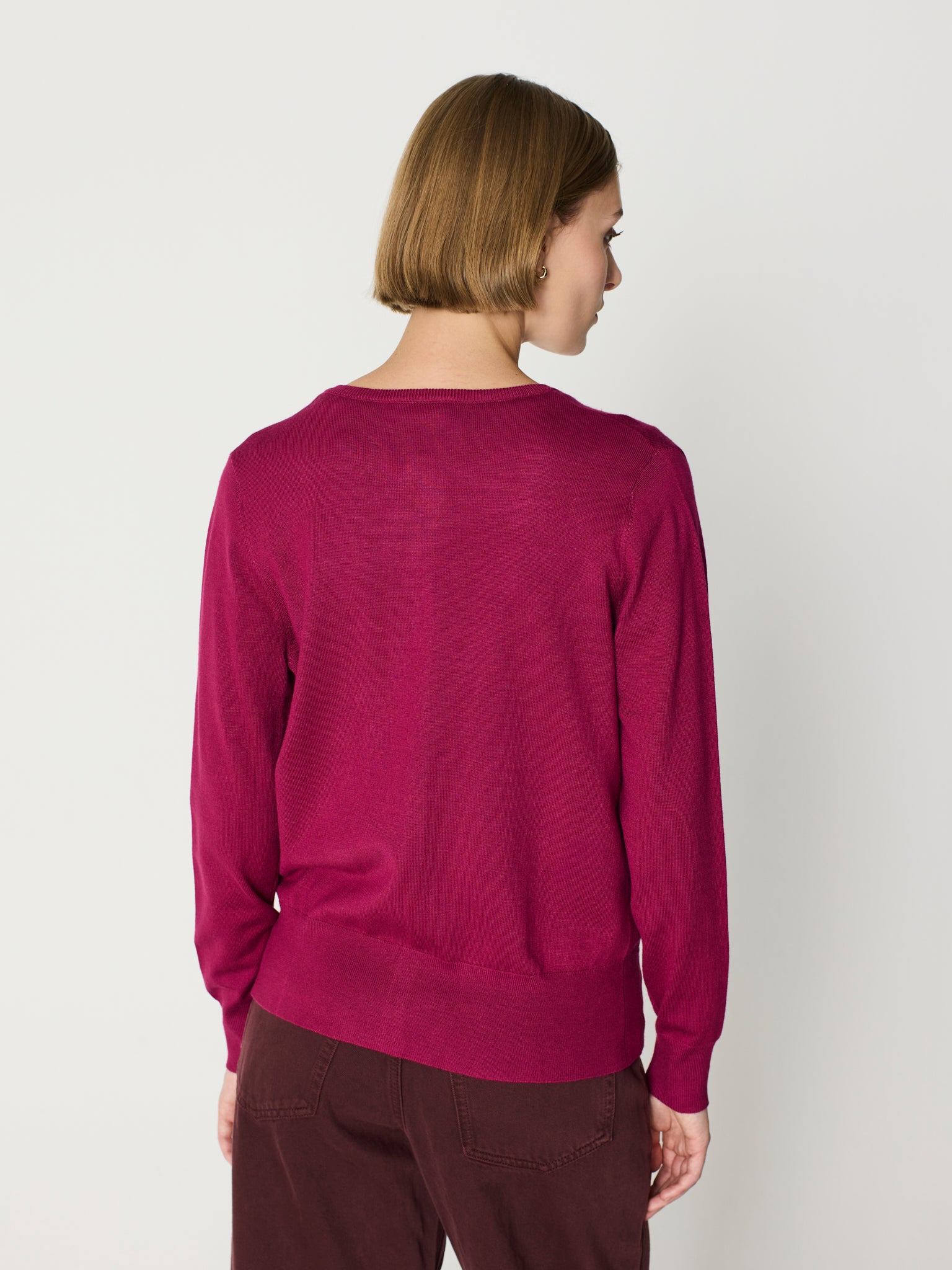 Twinset con canalé ancho en los bajos