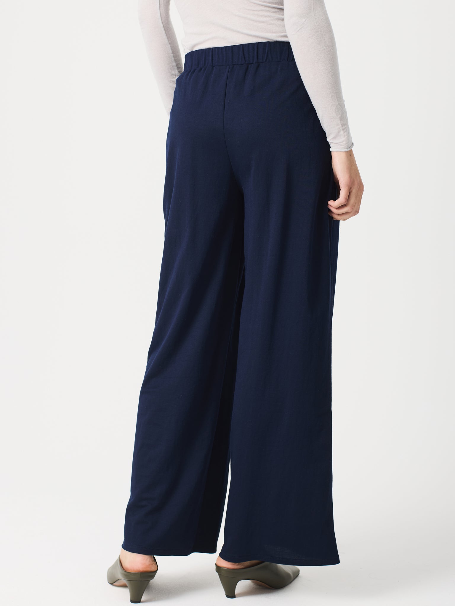 Pantalón recto de punto circular