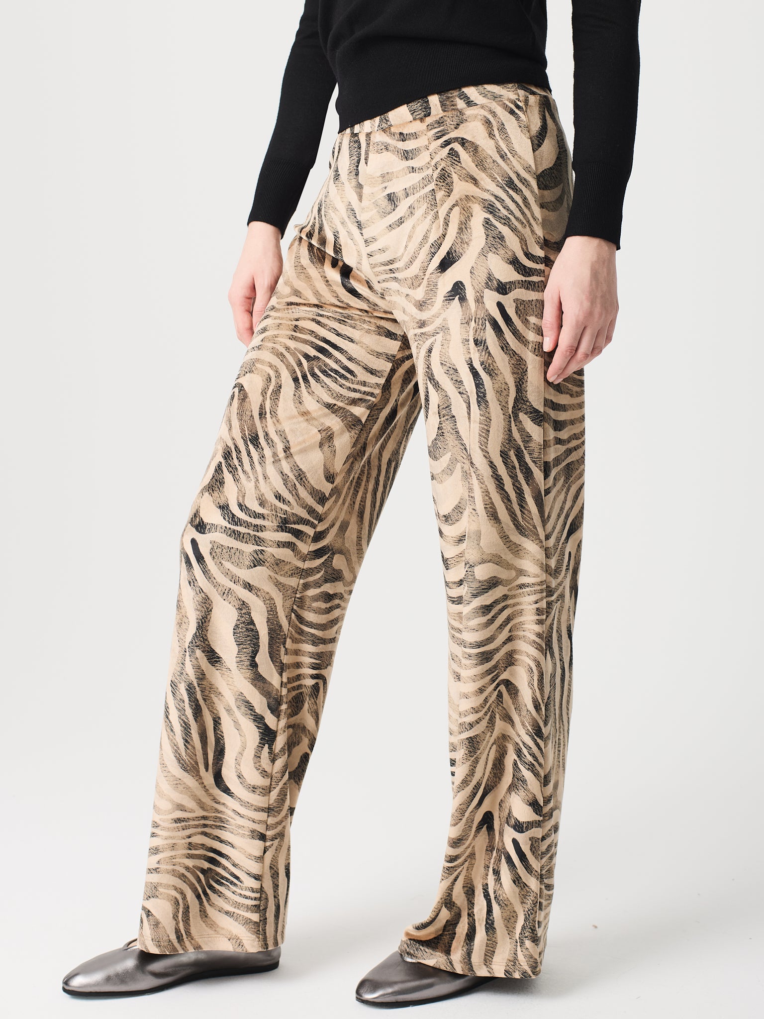 Pantalón de terciopelo estampado