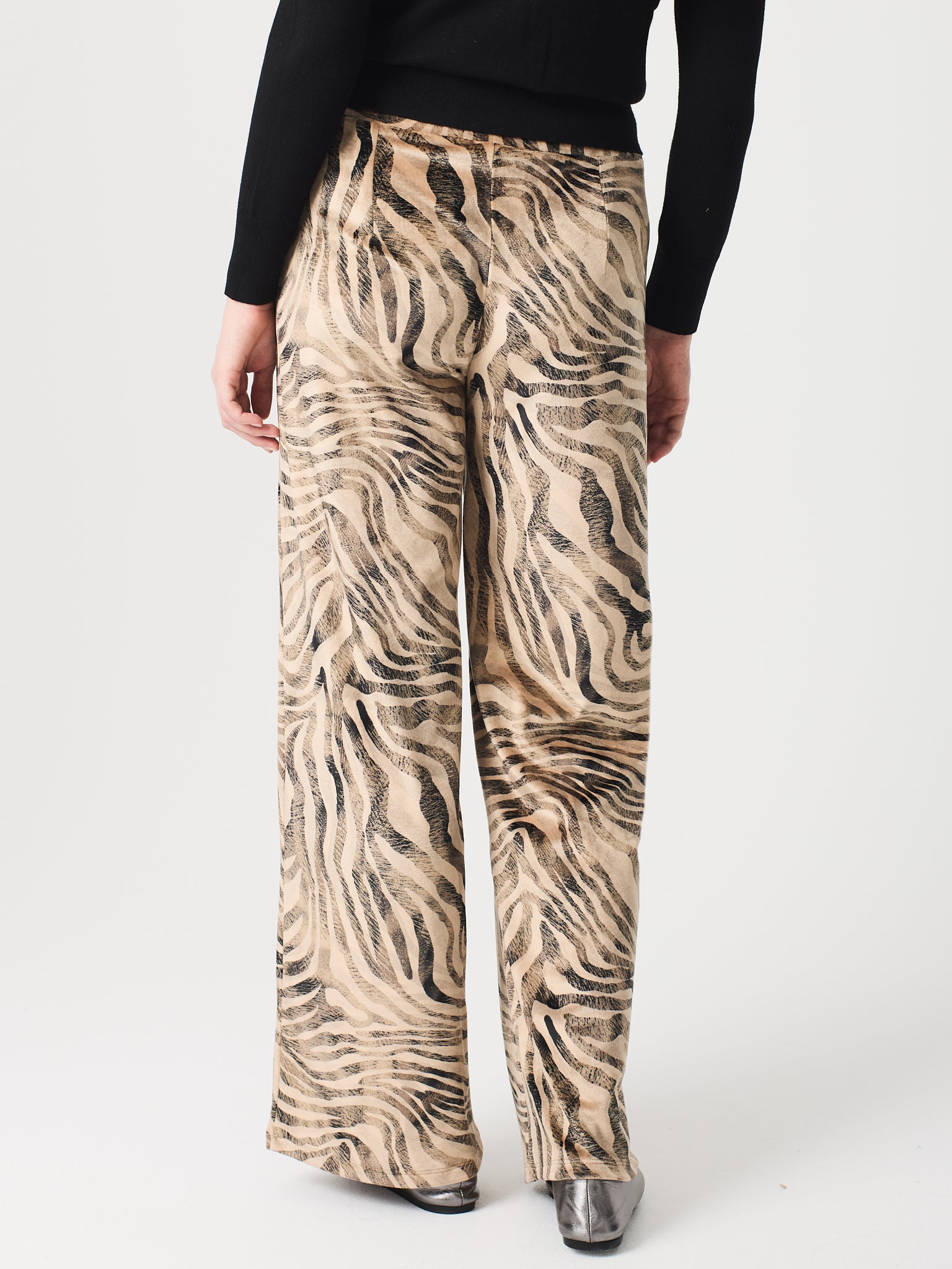 Pantalón de terciopelo estampado