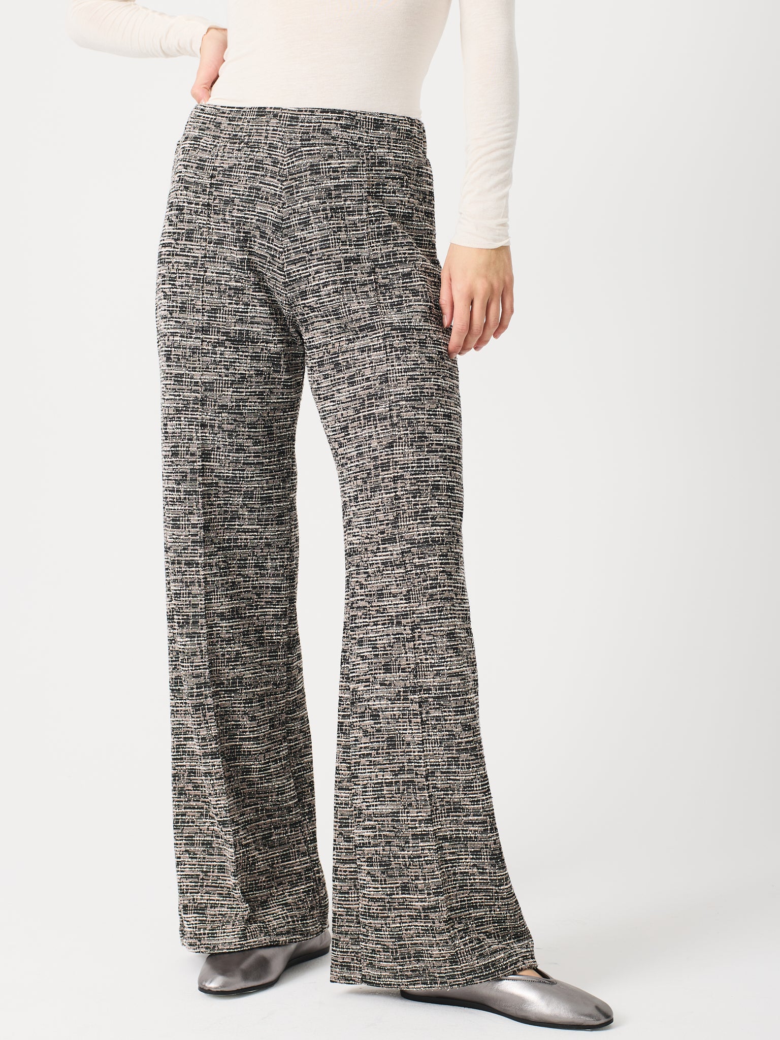Pantalón de jacquard recto