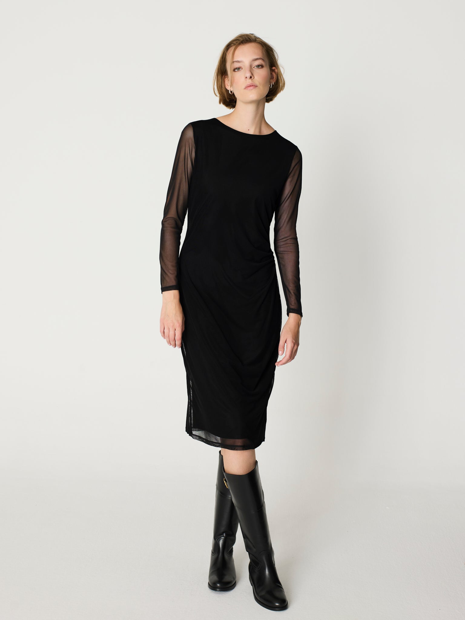 Vestido de tul con frunce