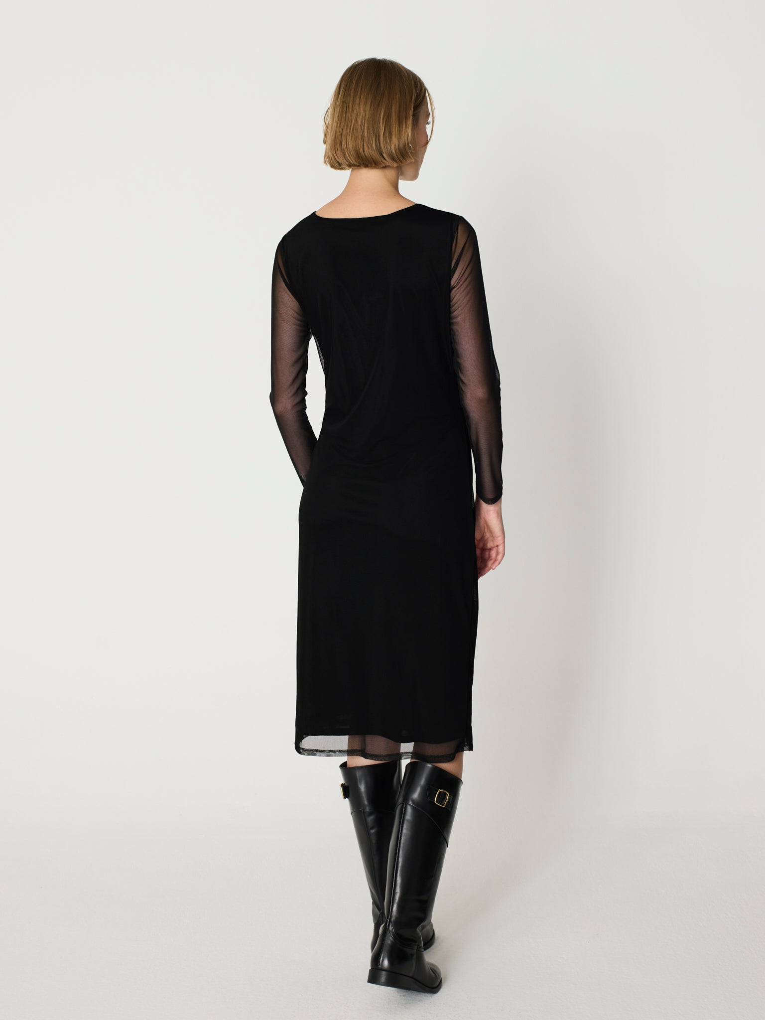 Vestido de tul con frunce