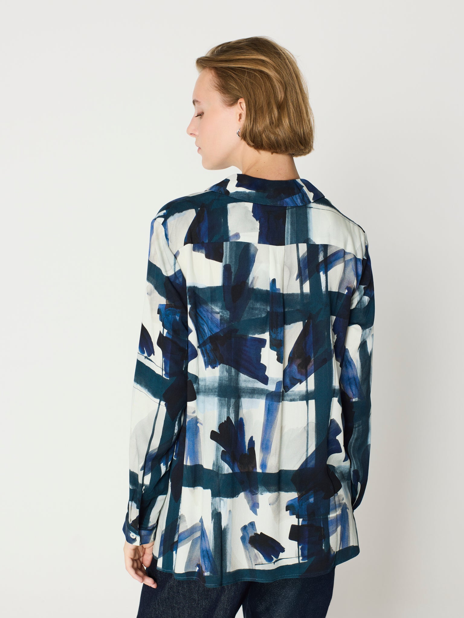 Blusa estampada de manga larga