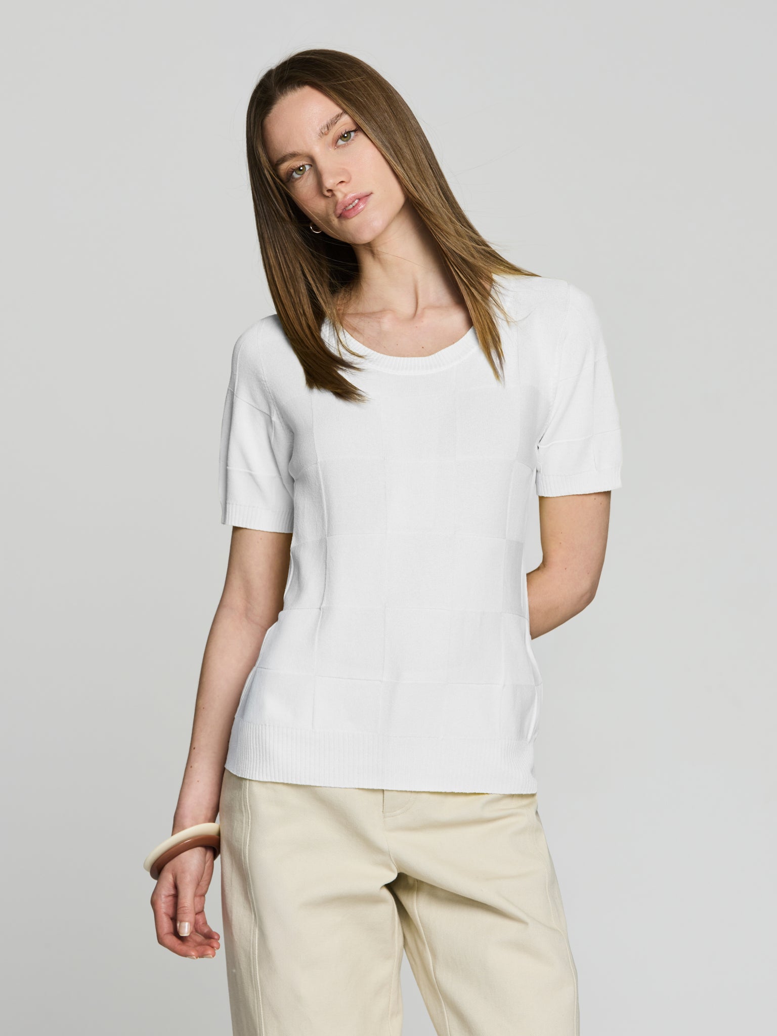 Jersey textura cuadros