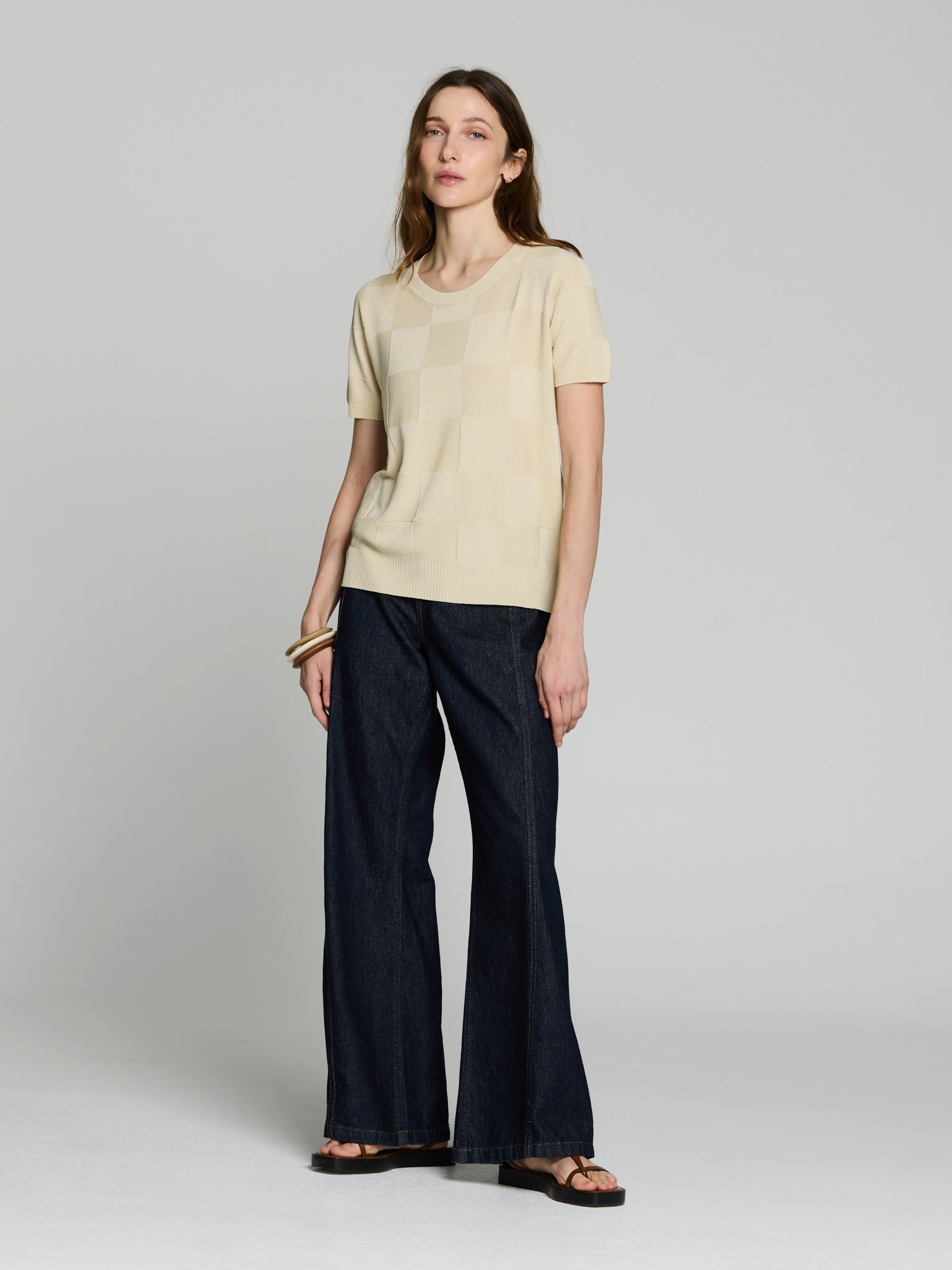 Jersey textura cuadros