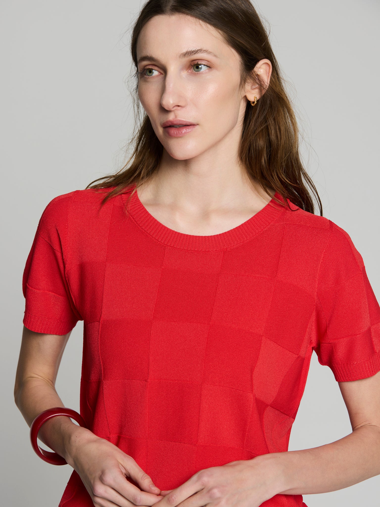 Jersey textura cuadros