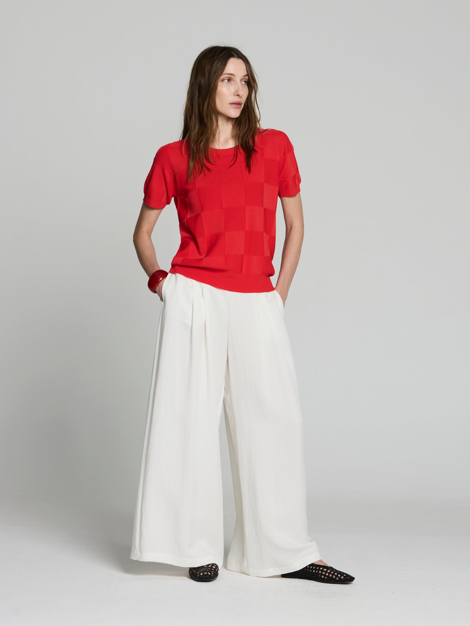 Jersey textura cuadros