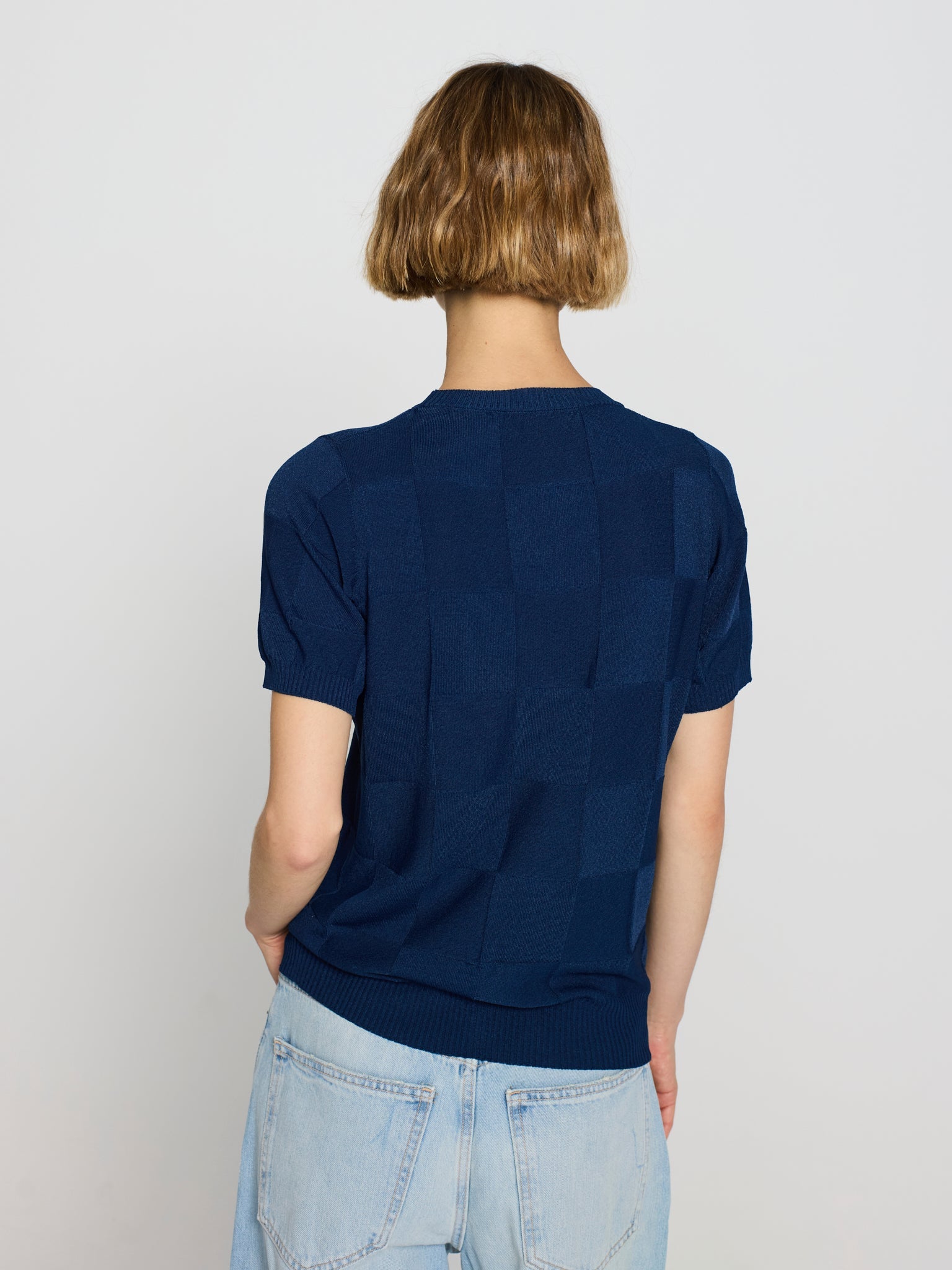 Jersey textura cuadros