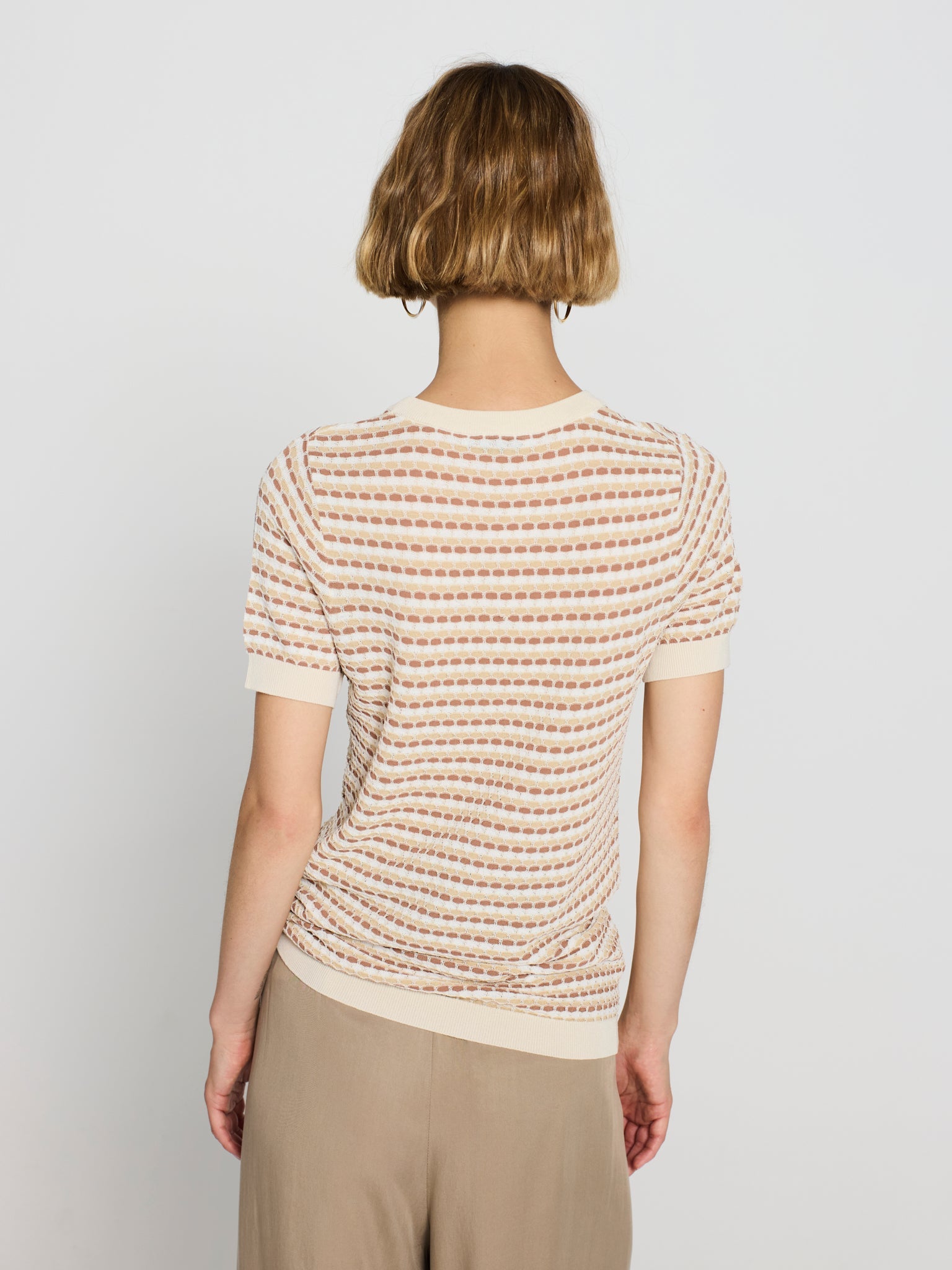 Jersey gofrado tricolor