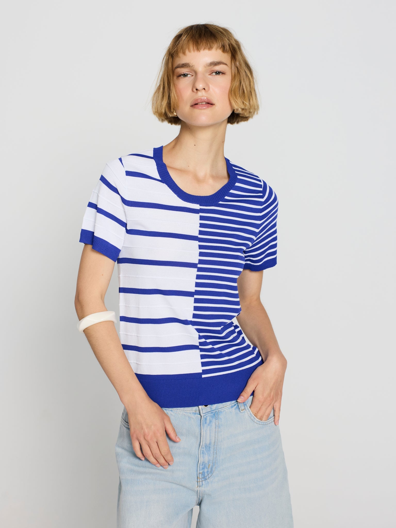 Jersey bicolor nervios