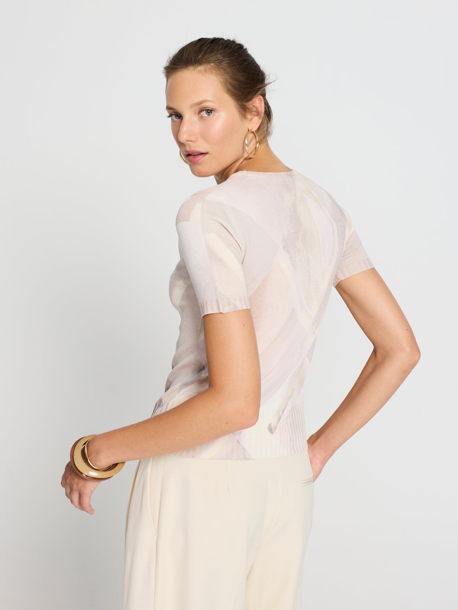 Jersey print geométrico