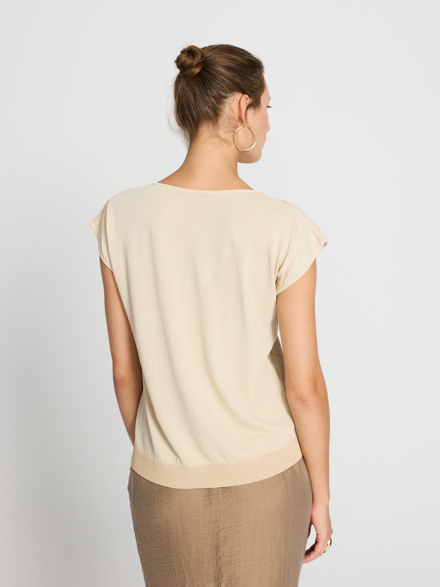 Jersey geométrico lúrex