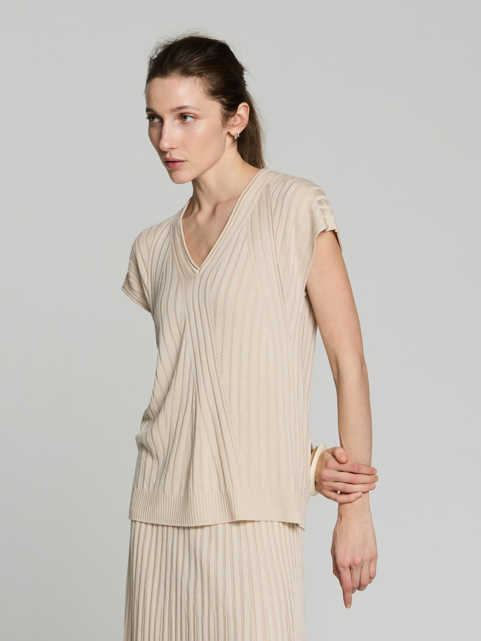 Túnica canalé tencel