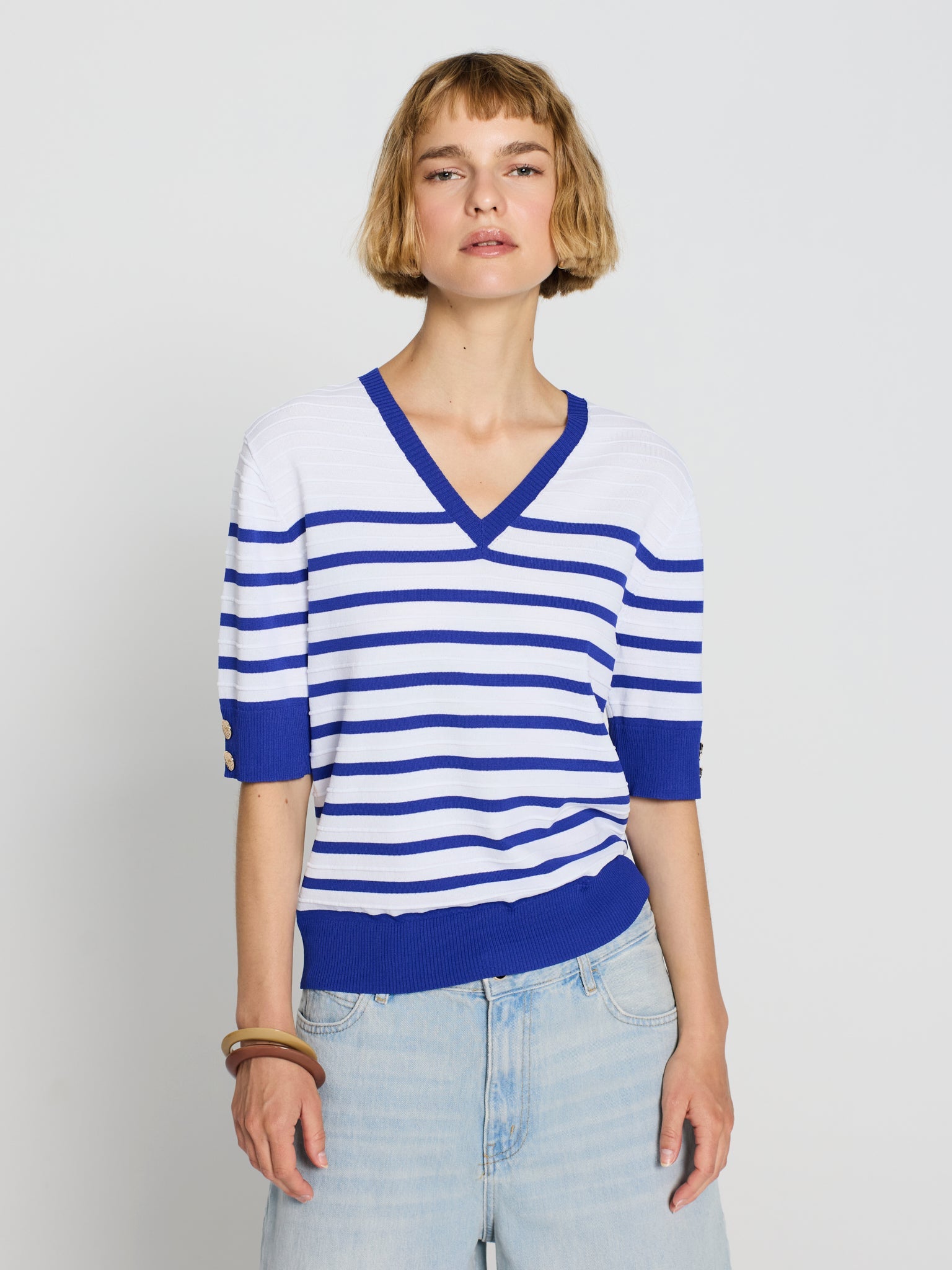 Jersey bicolor nervios