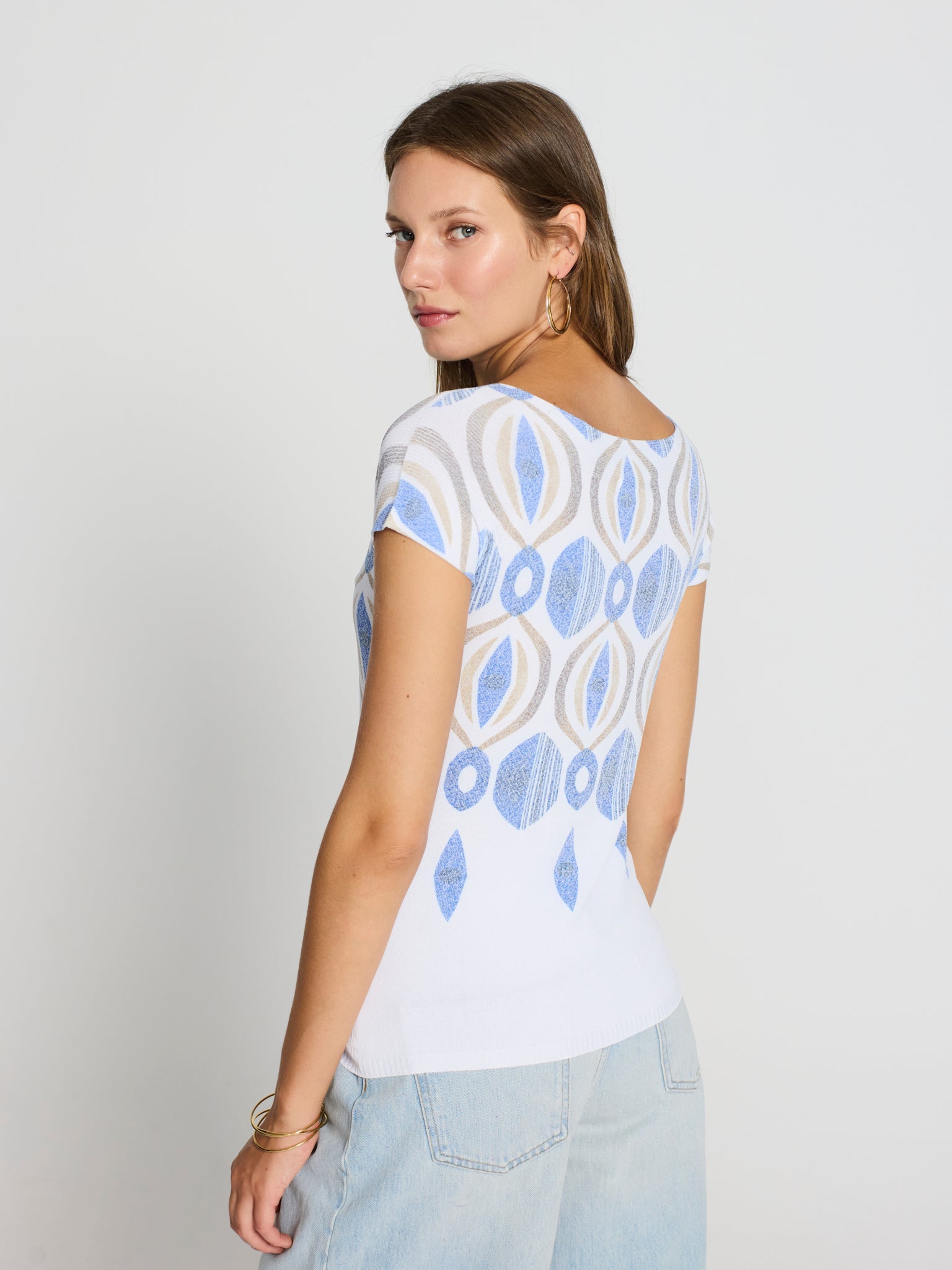 Jersey print geométrico