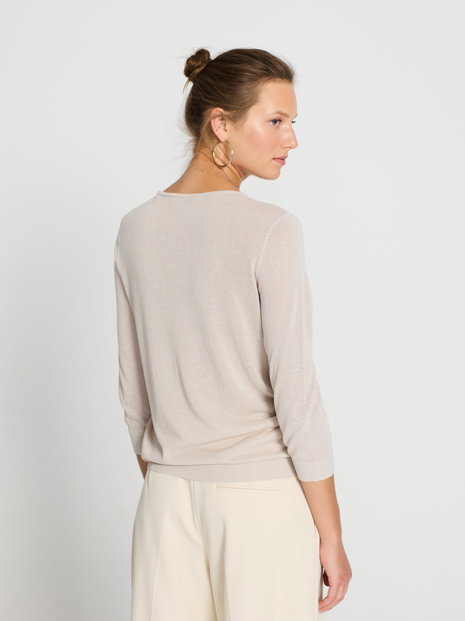 Jersey calado lúrex