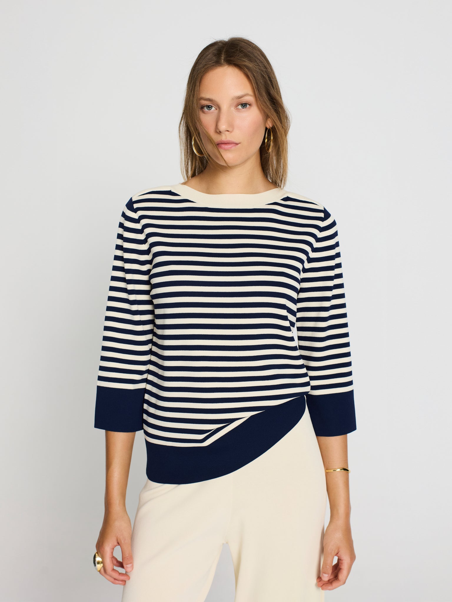 Jersey listado holgado