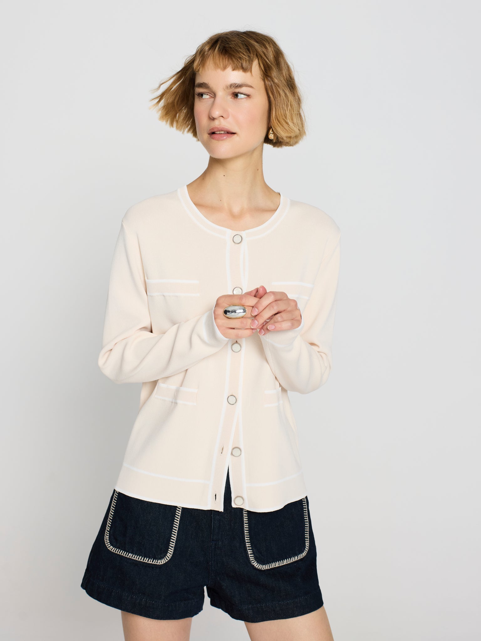 Chaqueta punto botones