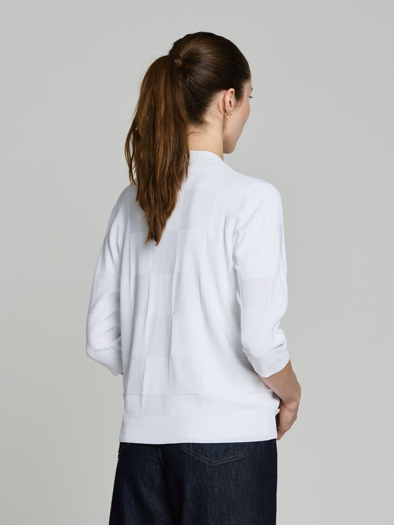 Cárdigan textura cuadros