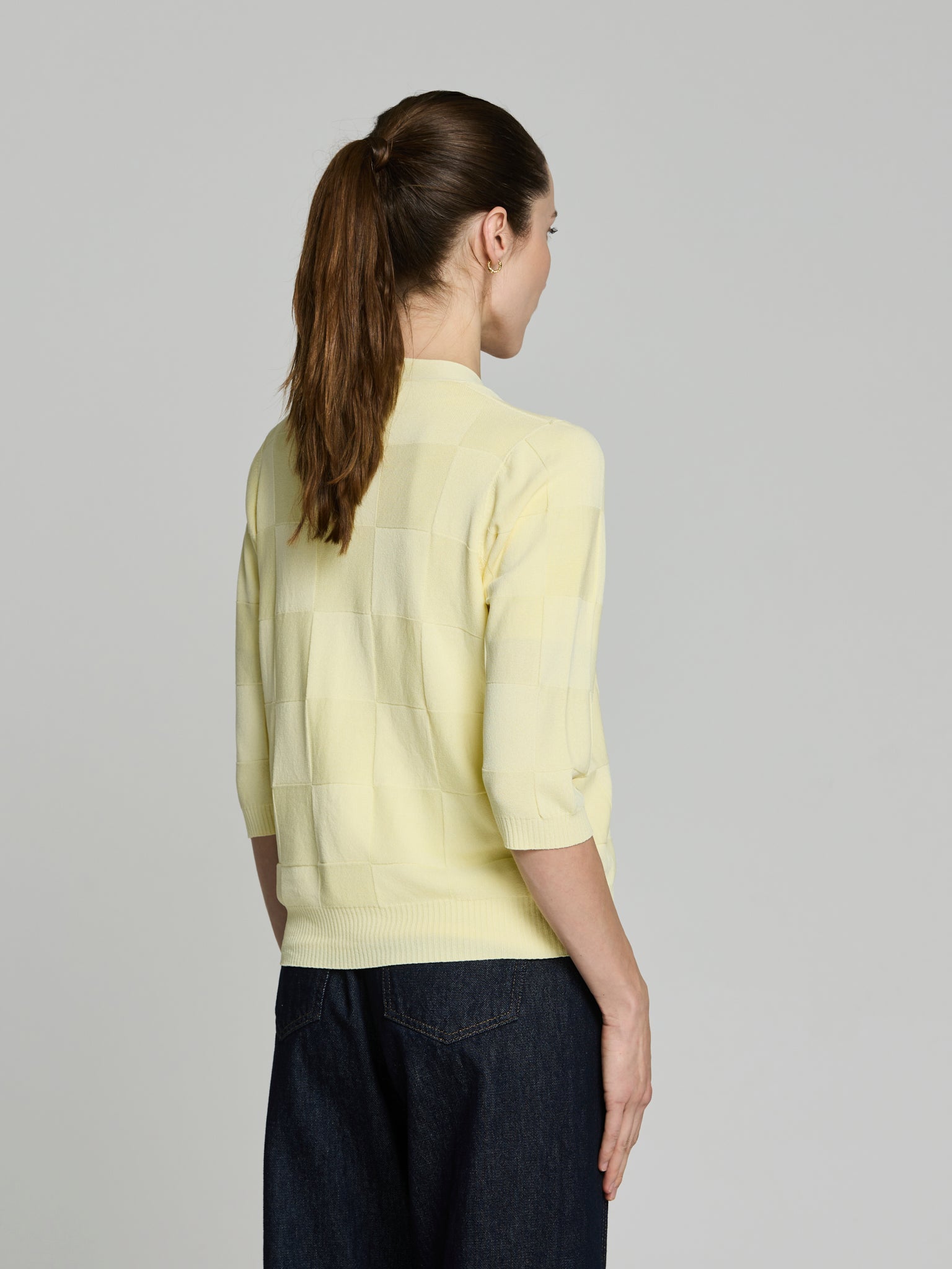 Cárdigan textura cuadros