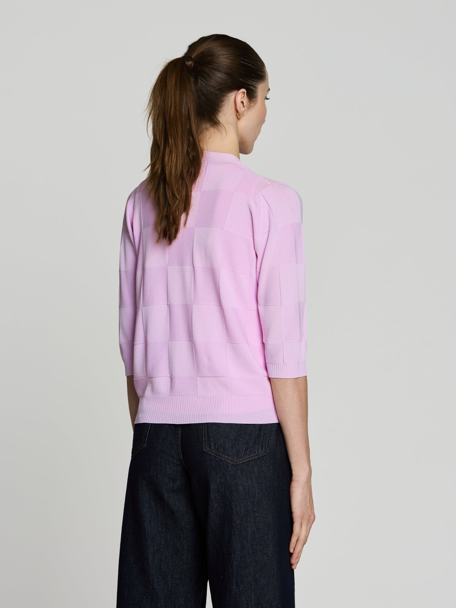 Cárdigan textura cuadros