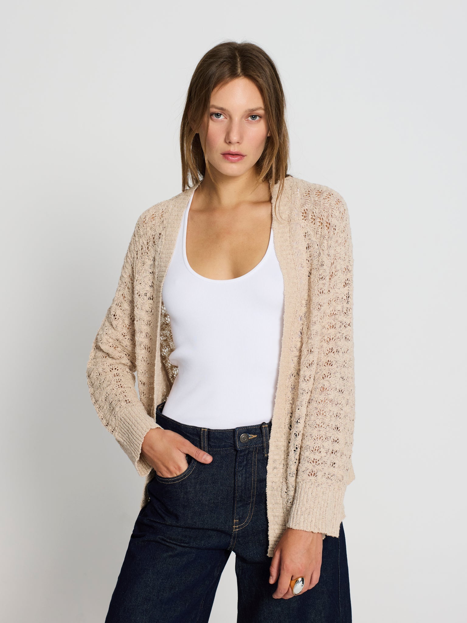 Chaqueta punto fantasía