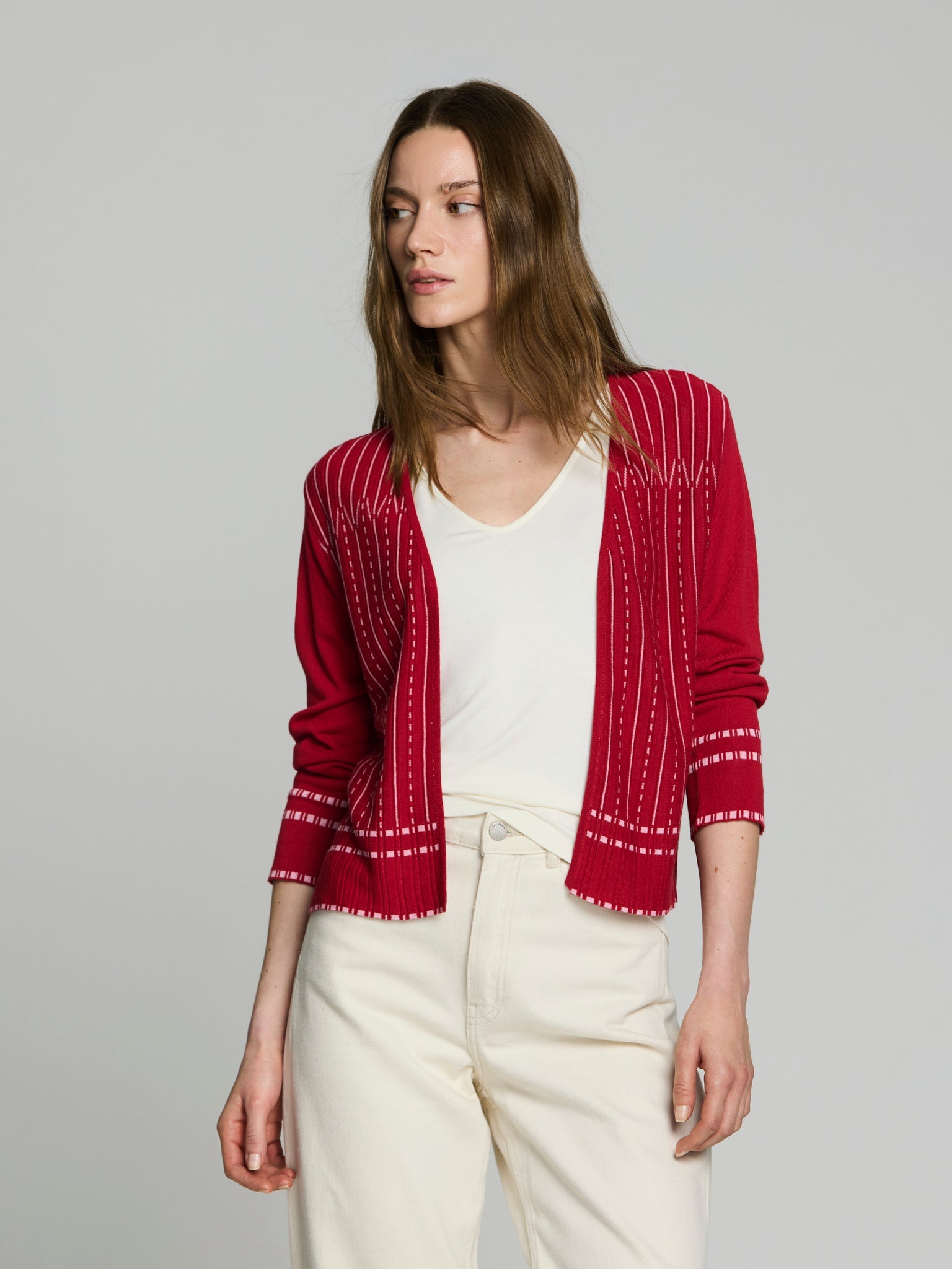 Chaqueta jacquard bicolor