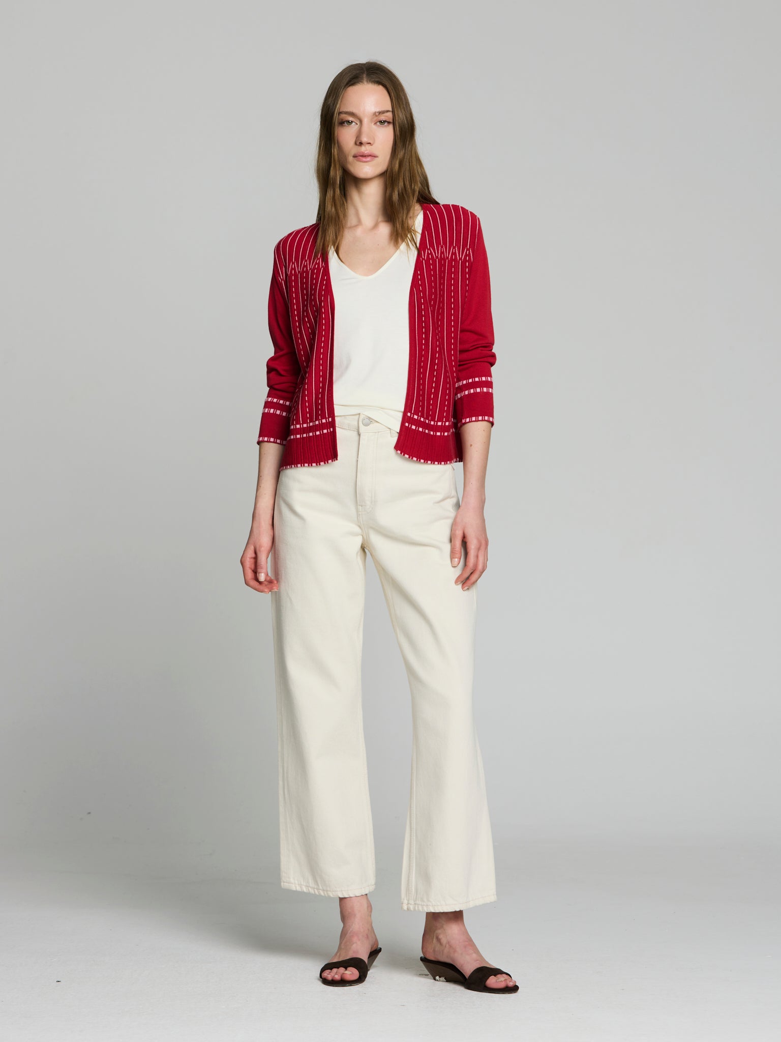 Chaqueta jacquard bicolor