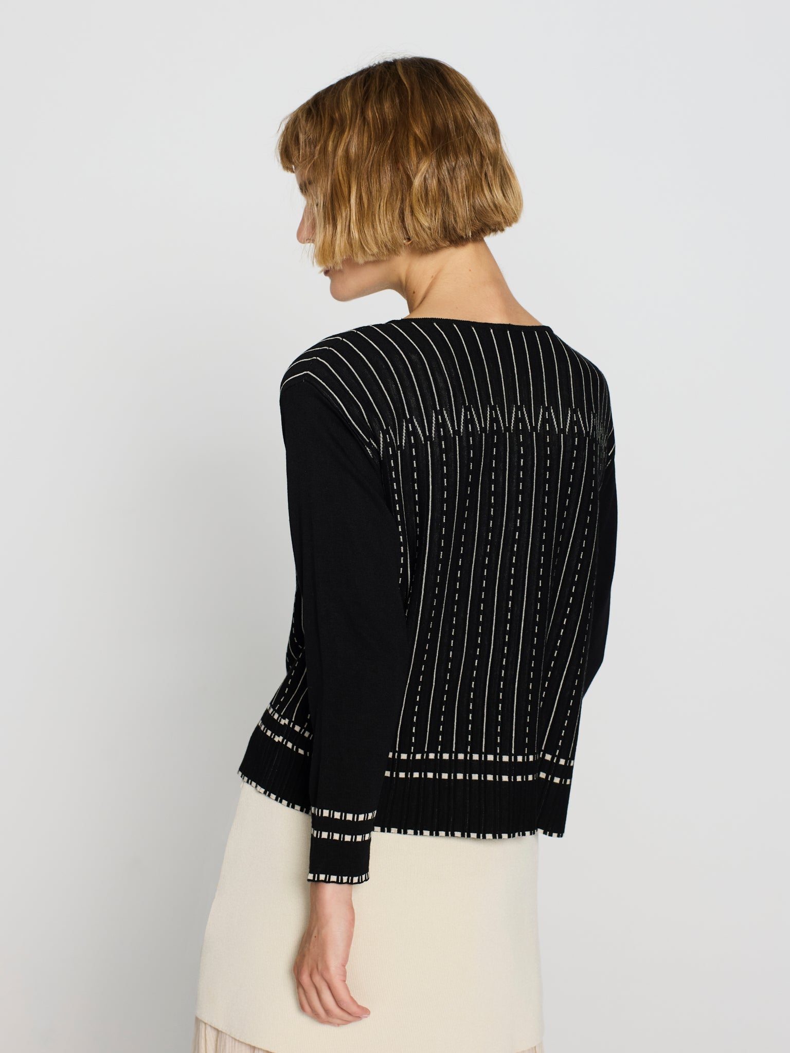 Chaqueta jacquard bicolor