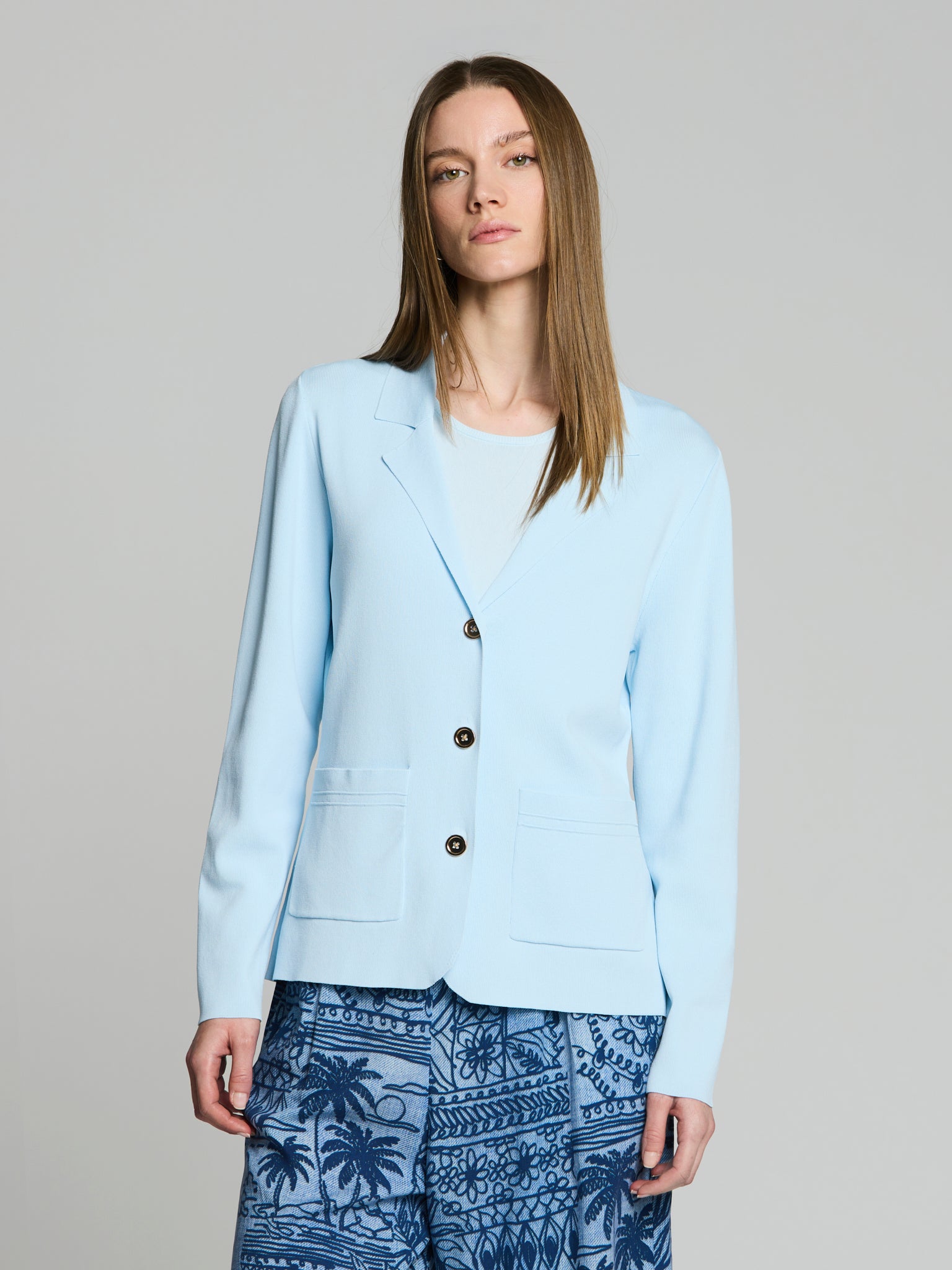 Blazer punto bolsillos