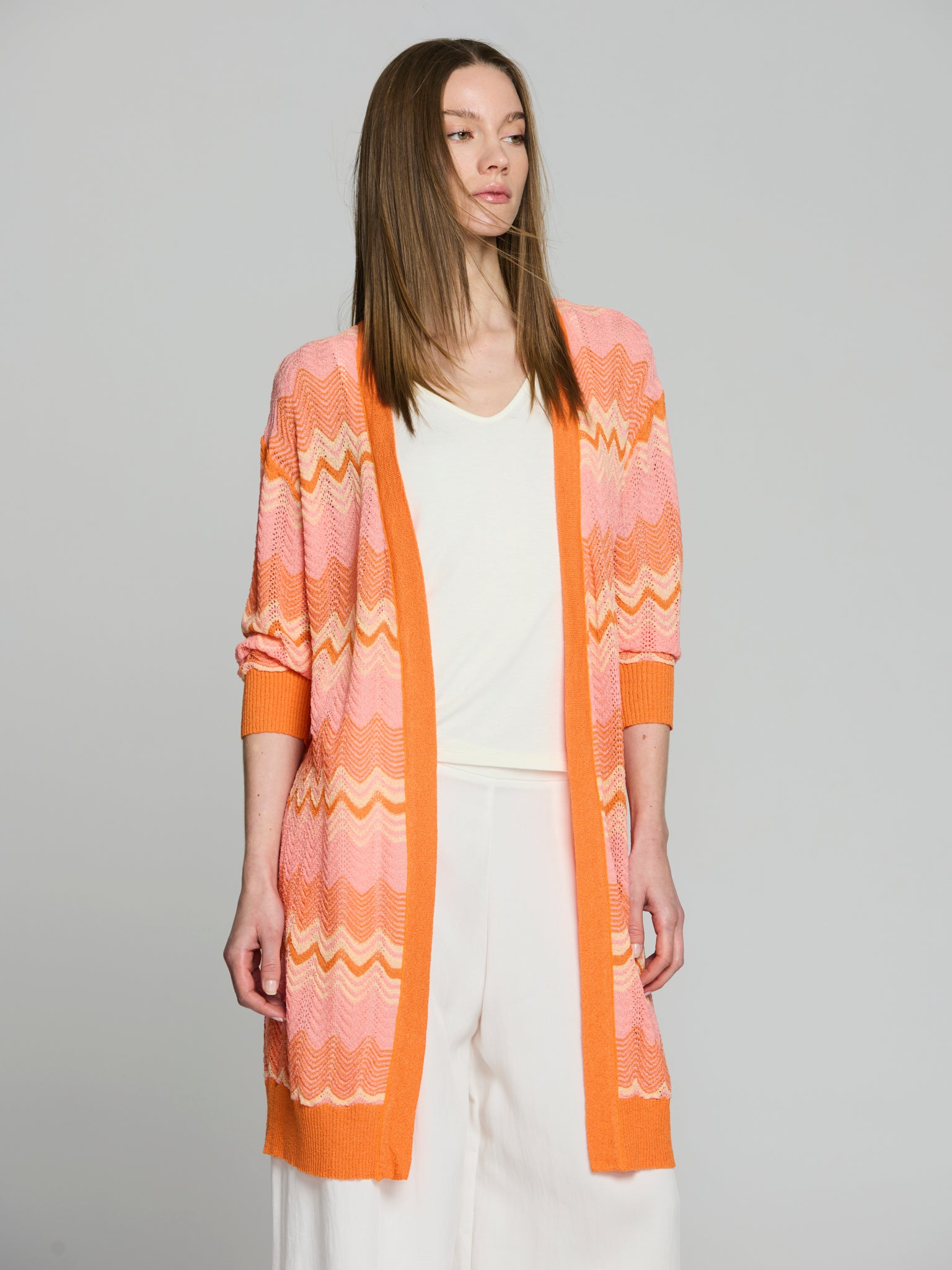 Chaqueta ondas tricolor