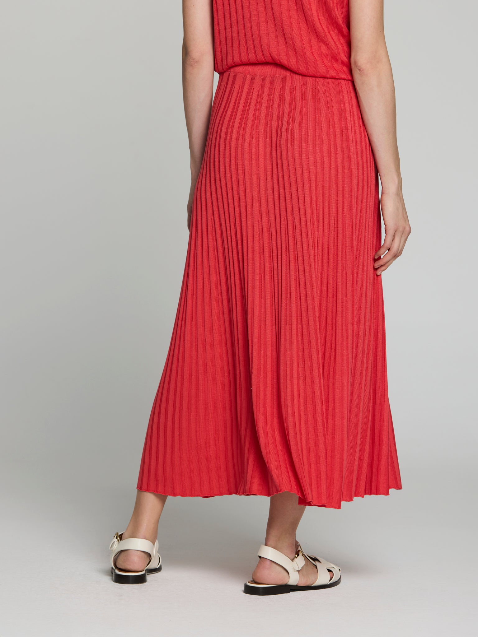 Falda canalé tencel