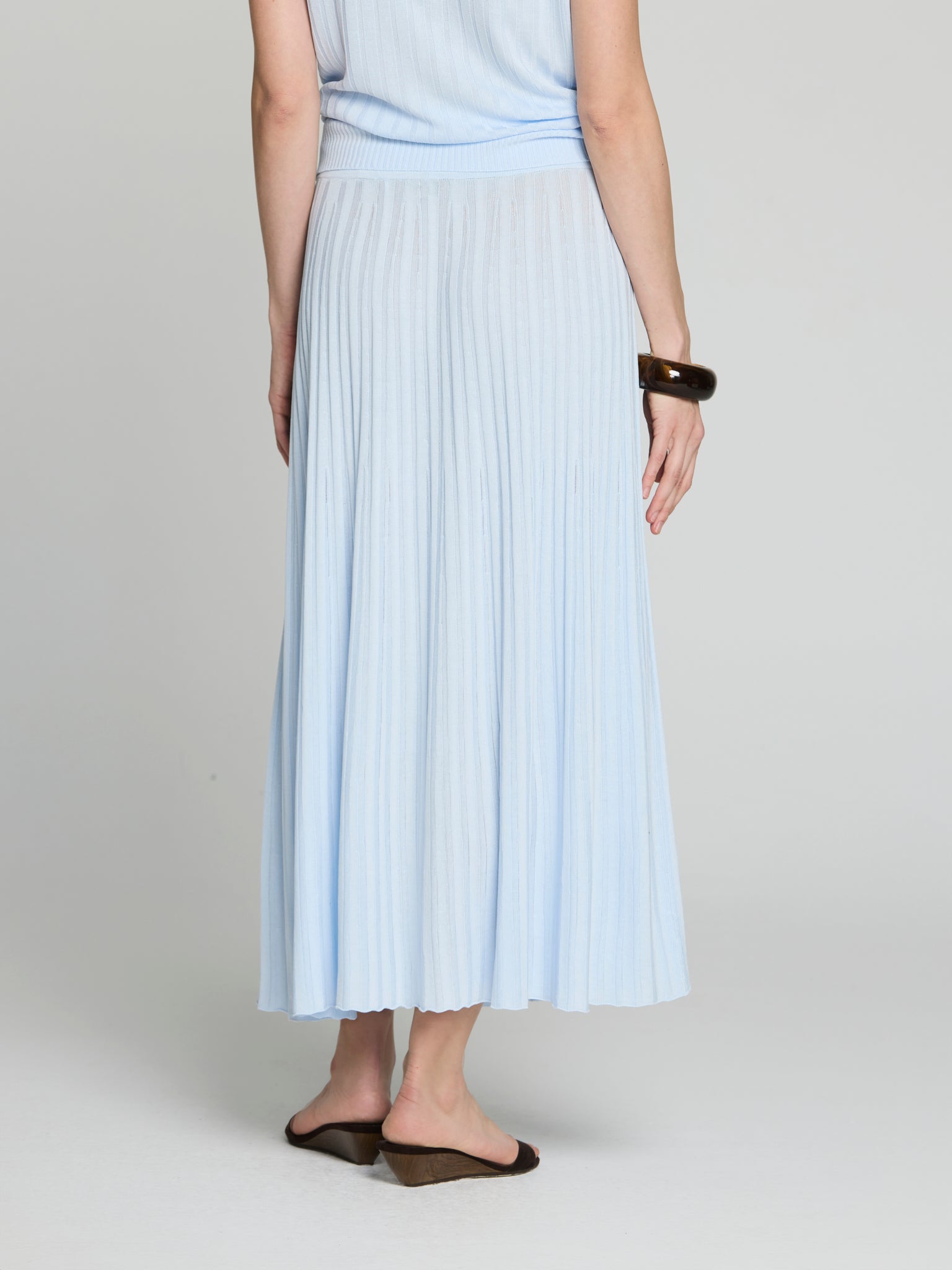 Falda canalé tencel