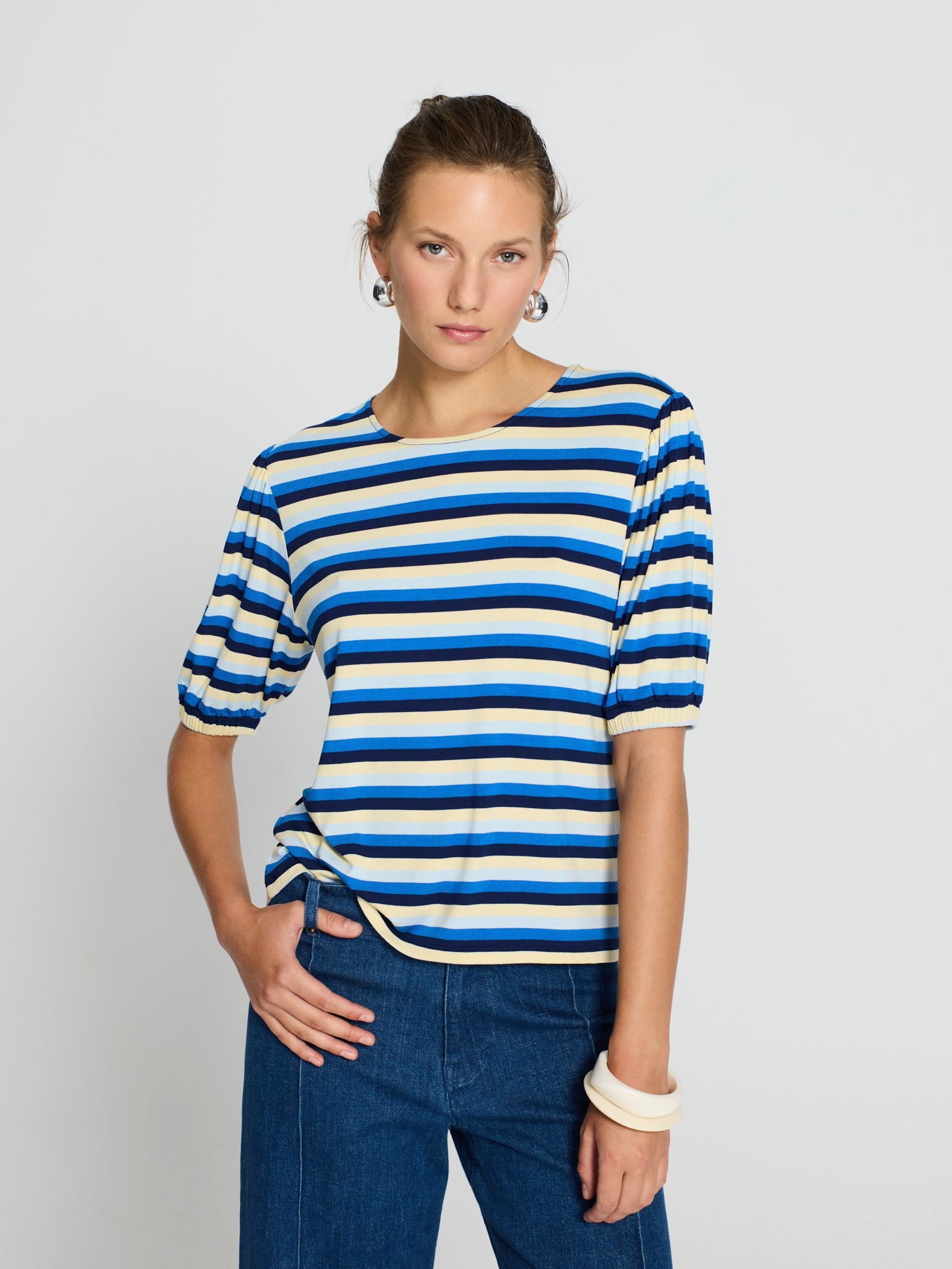 Camiseta listados viscosa