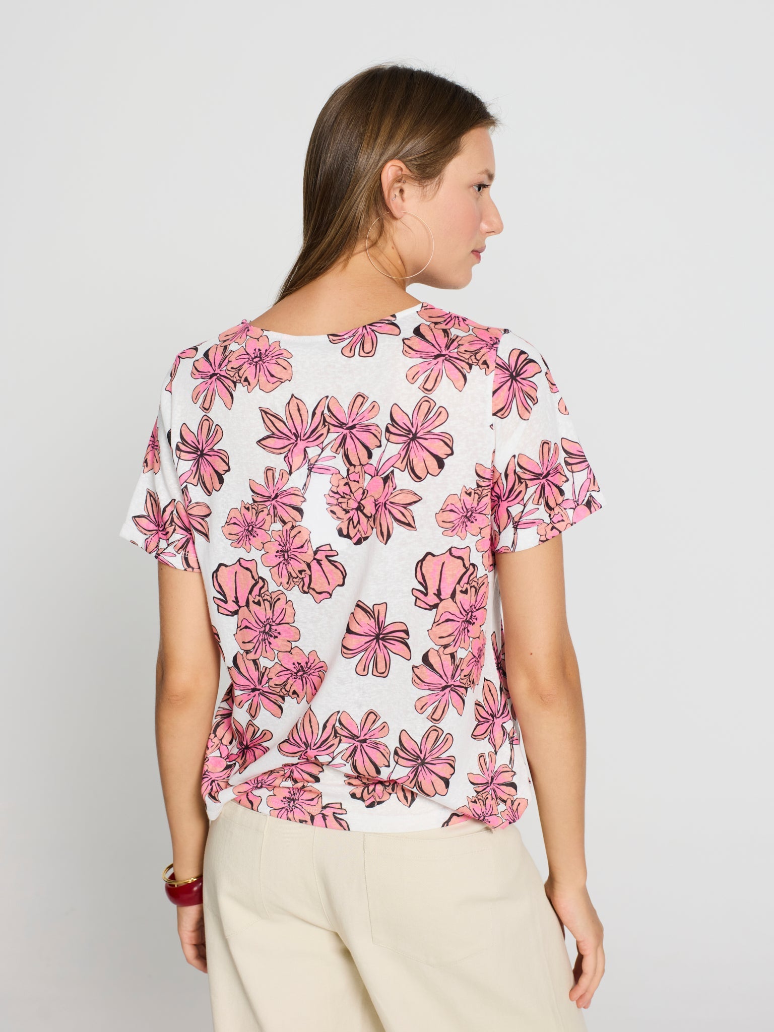 Camiseta estampado flores