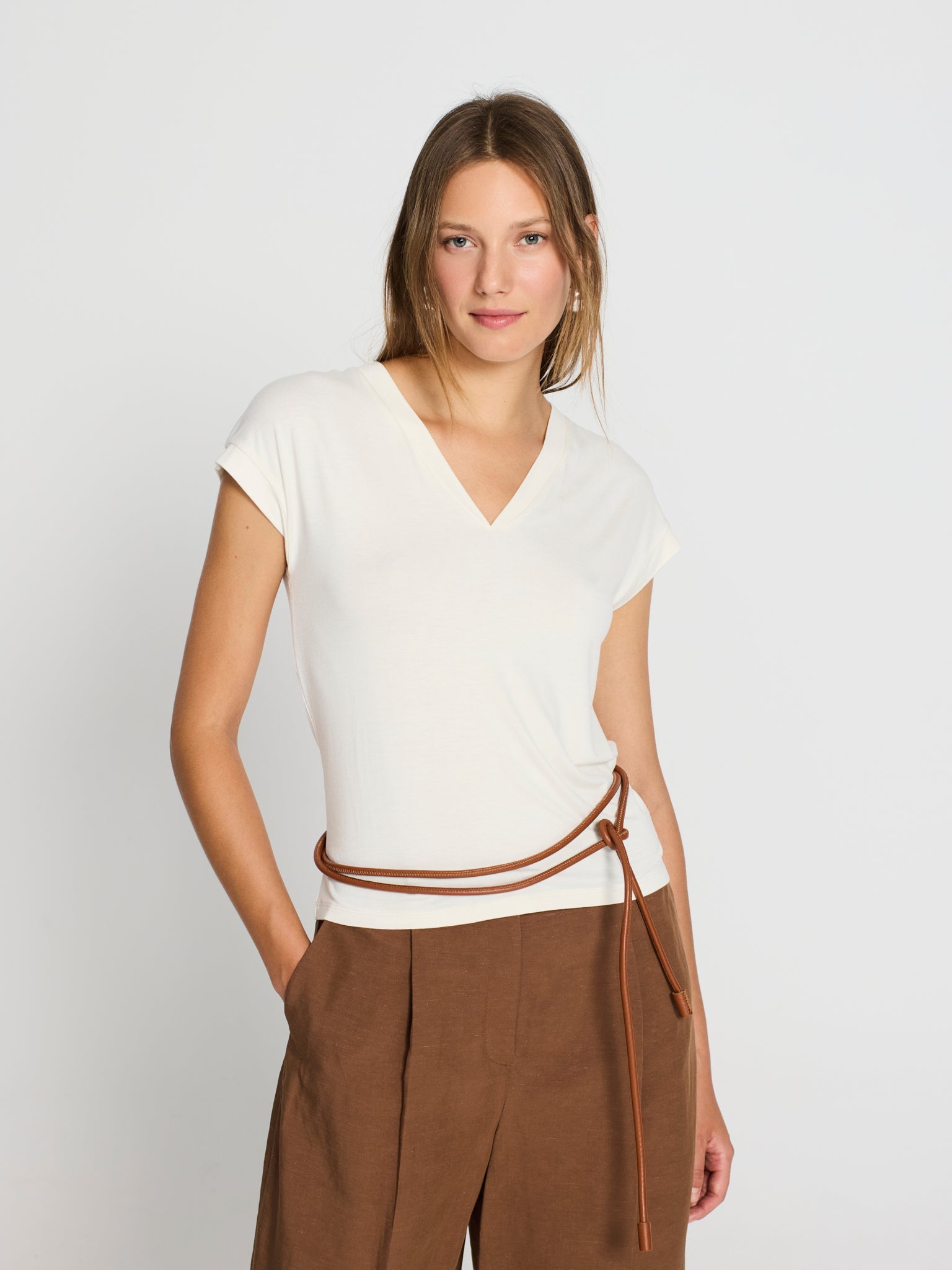 Camiseta básica viscosa