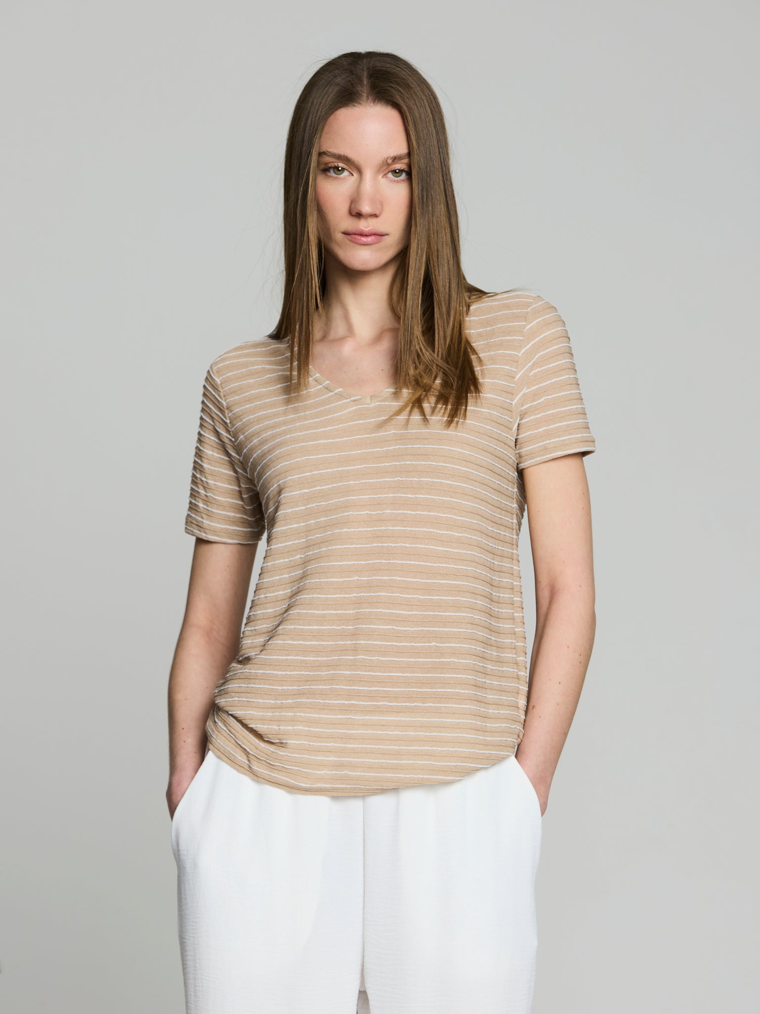 Camiseta textura rayas