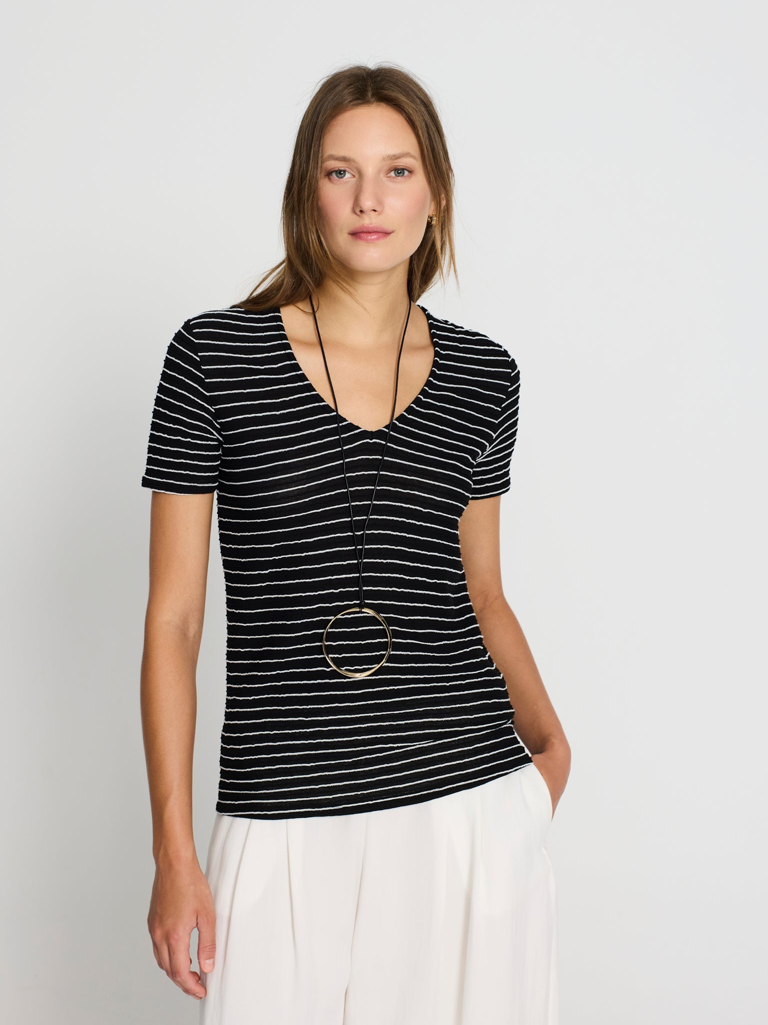 Camiseta textura rayas