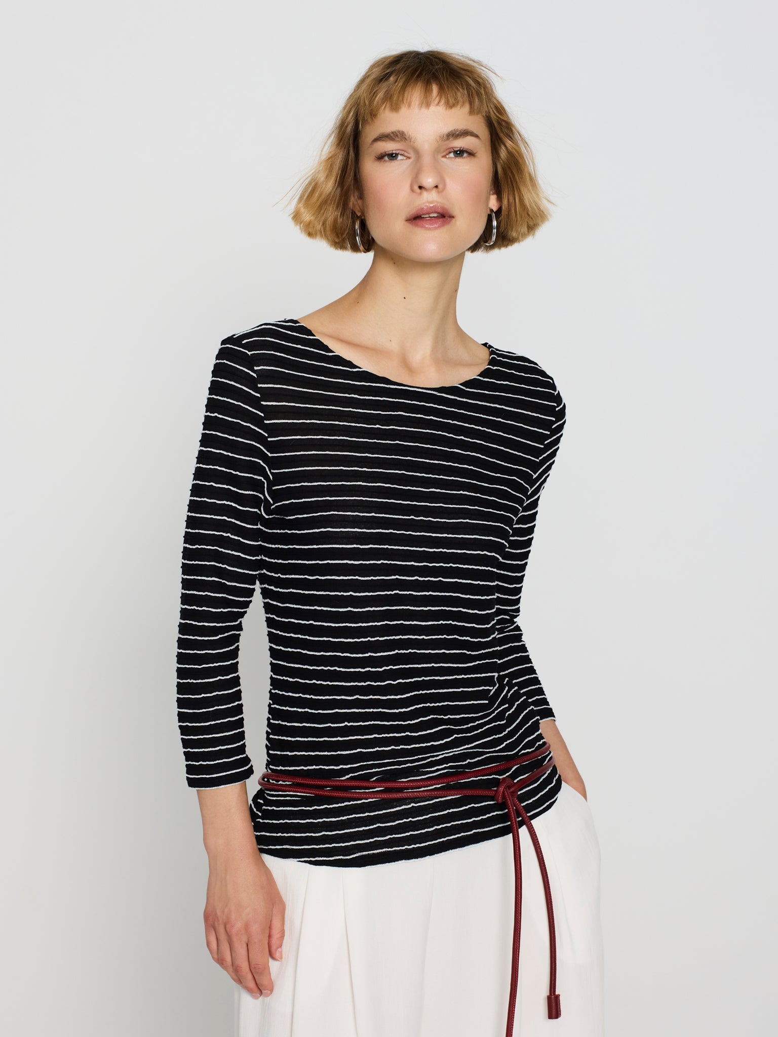 Camiseta textura rayas