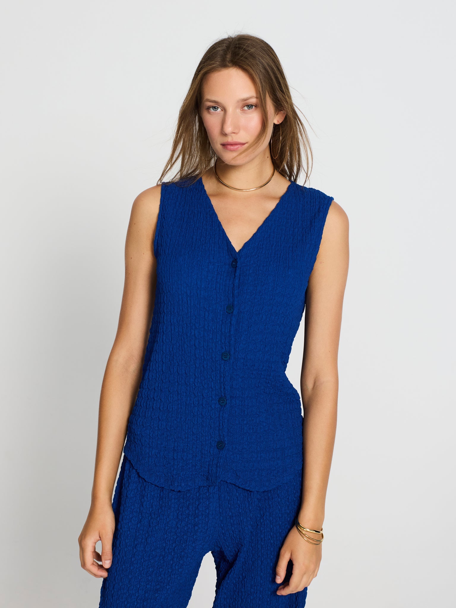 Chaleco punto textura